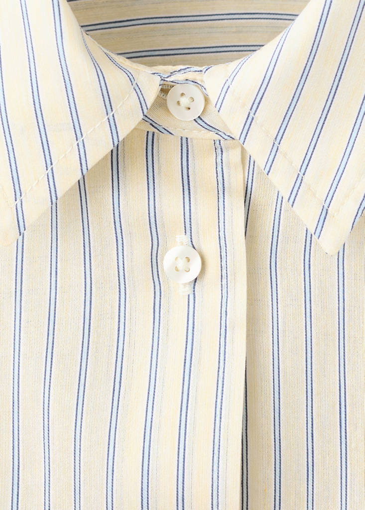 Lyocell shirt with pocket — Pastel Yellow