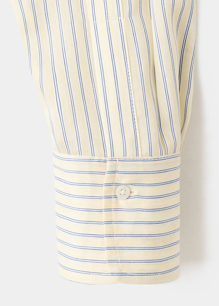 Lyocell shirt with pocket — Pastel Yellow