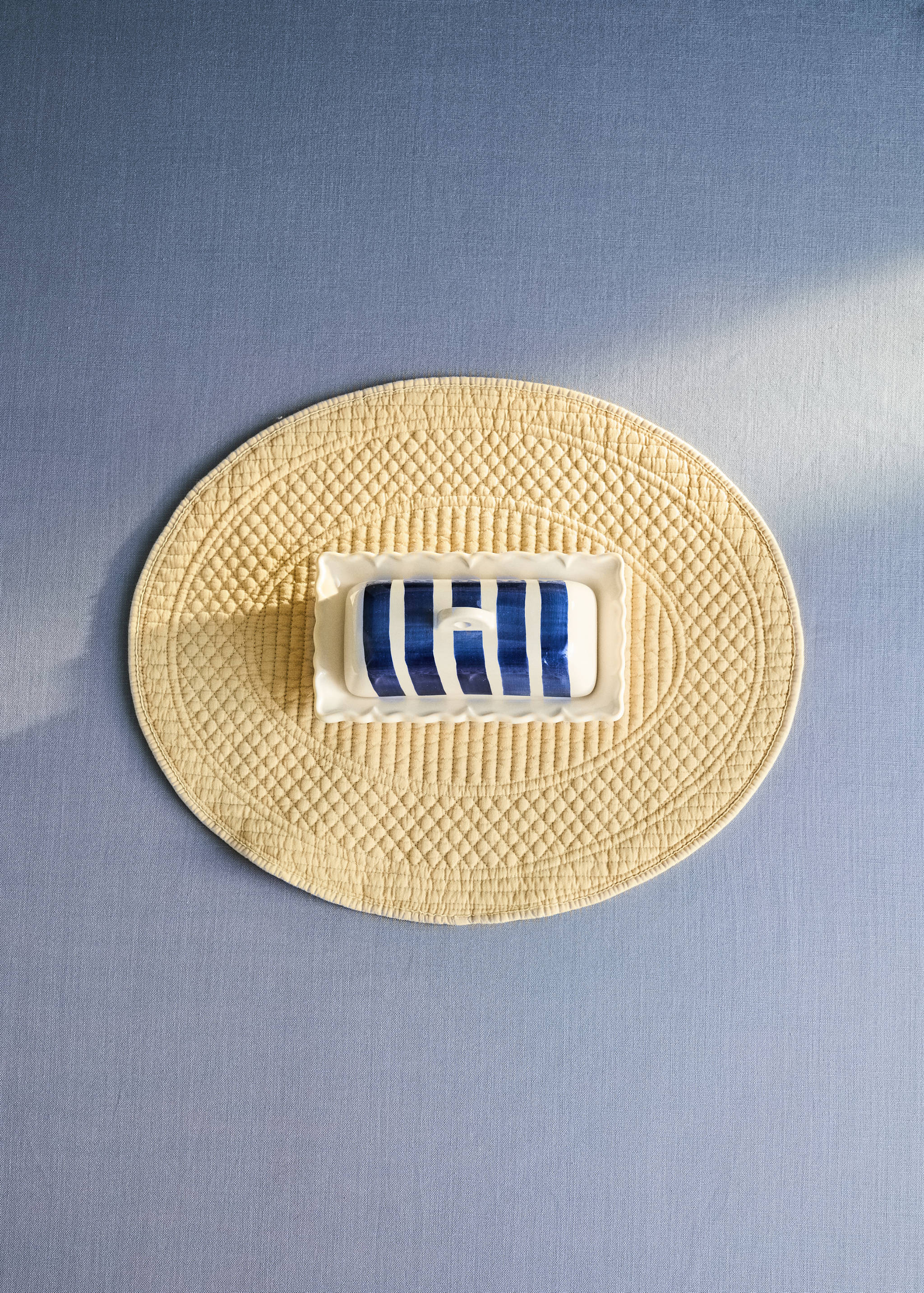 Quilted oval placemat design - General plane