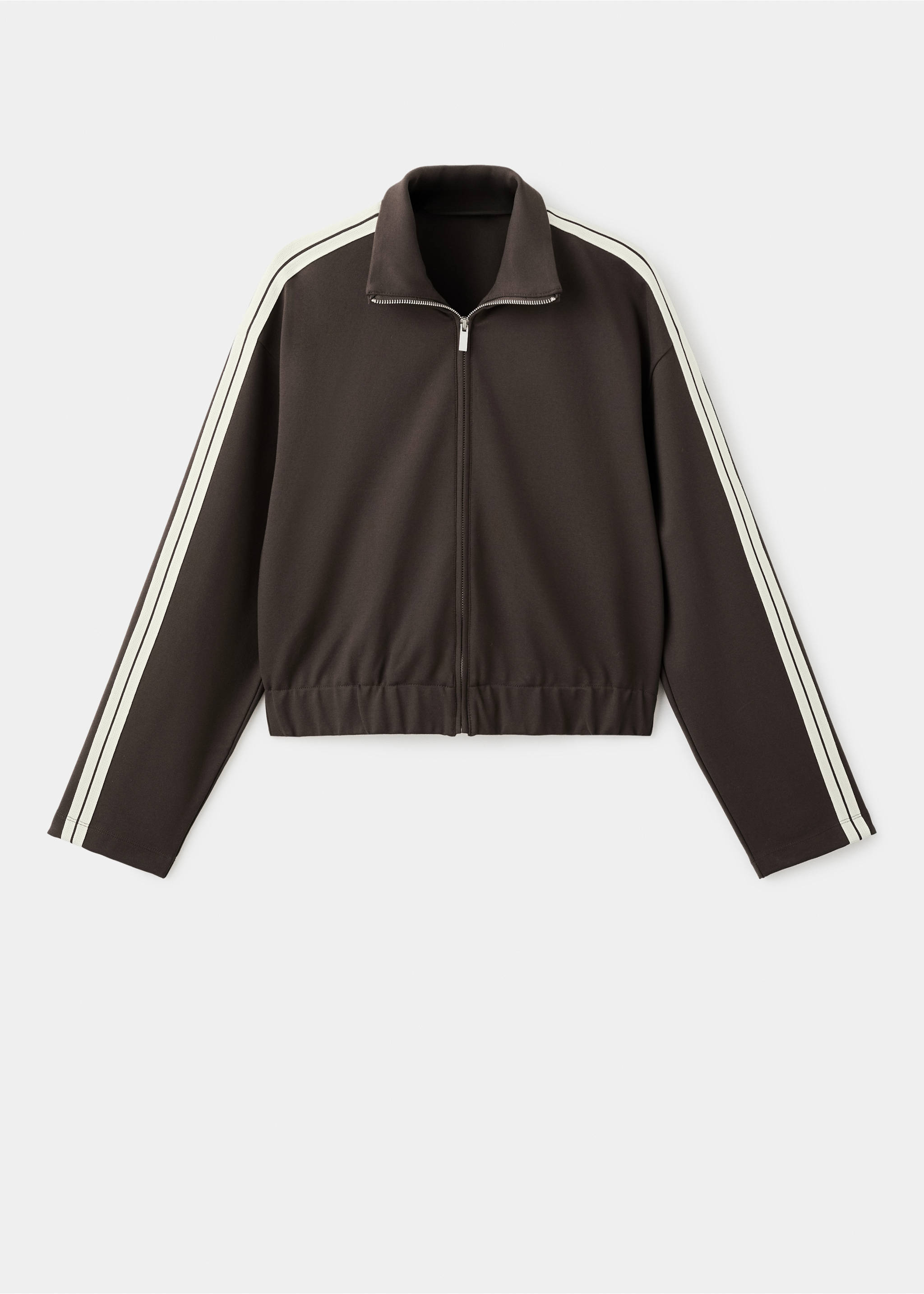 Contrast striped sweatshirt - Article without model, Brown. Ref: 27043306-00.