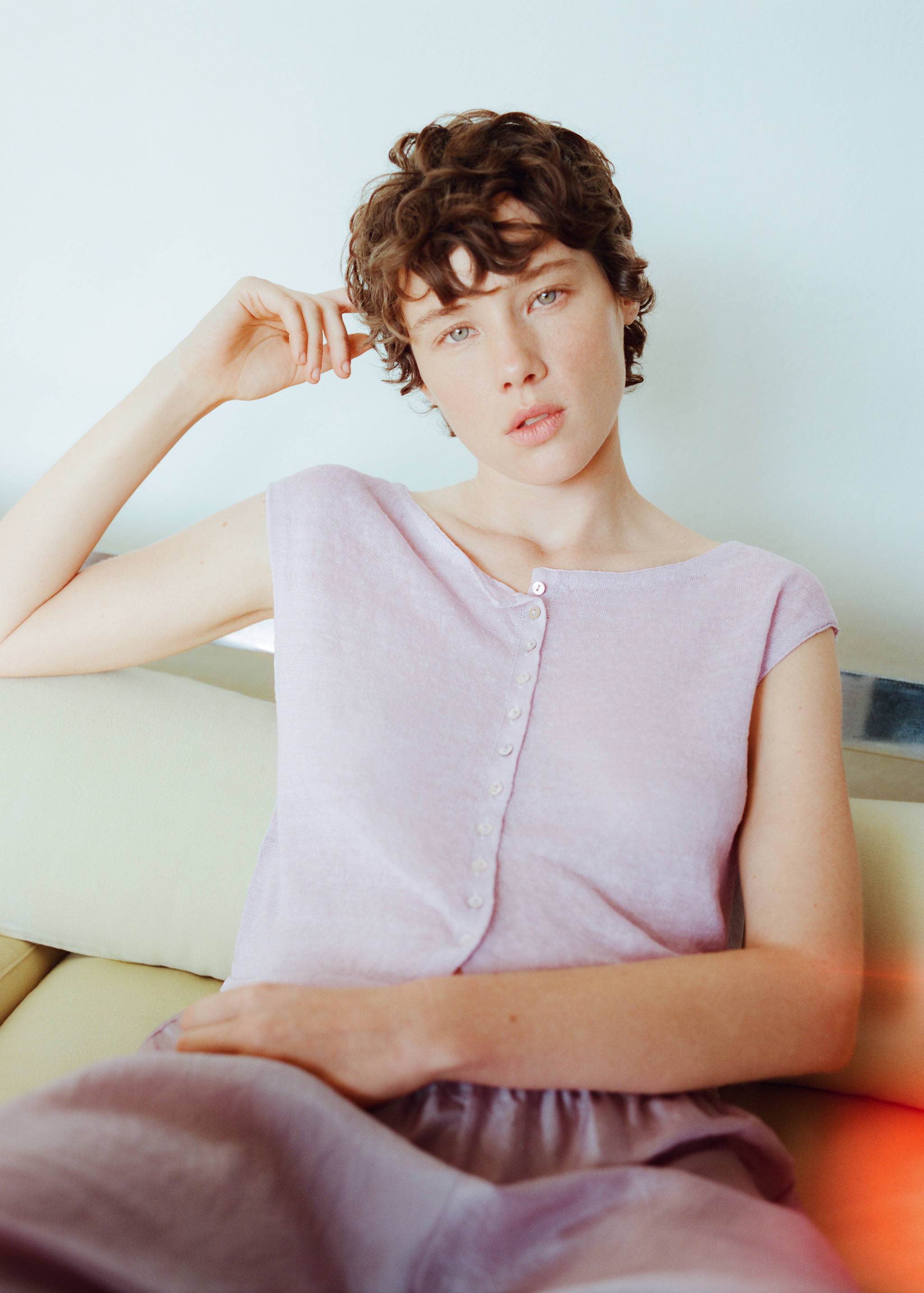 Cardigan en maille fine à manches courtes - Détail de l'article 6