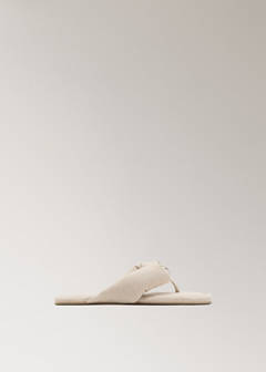 Padded mule slippers — Beige 6
