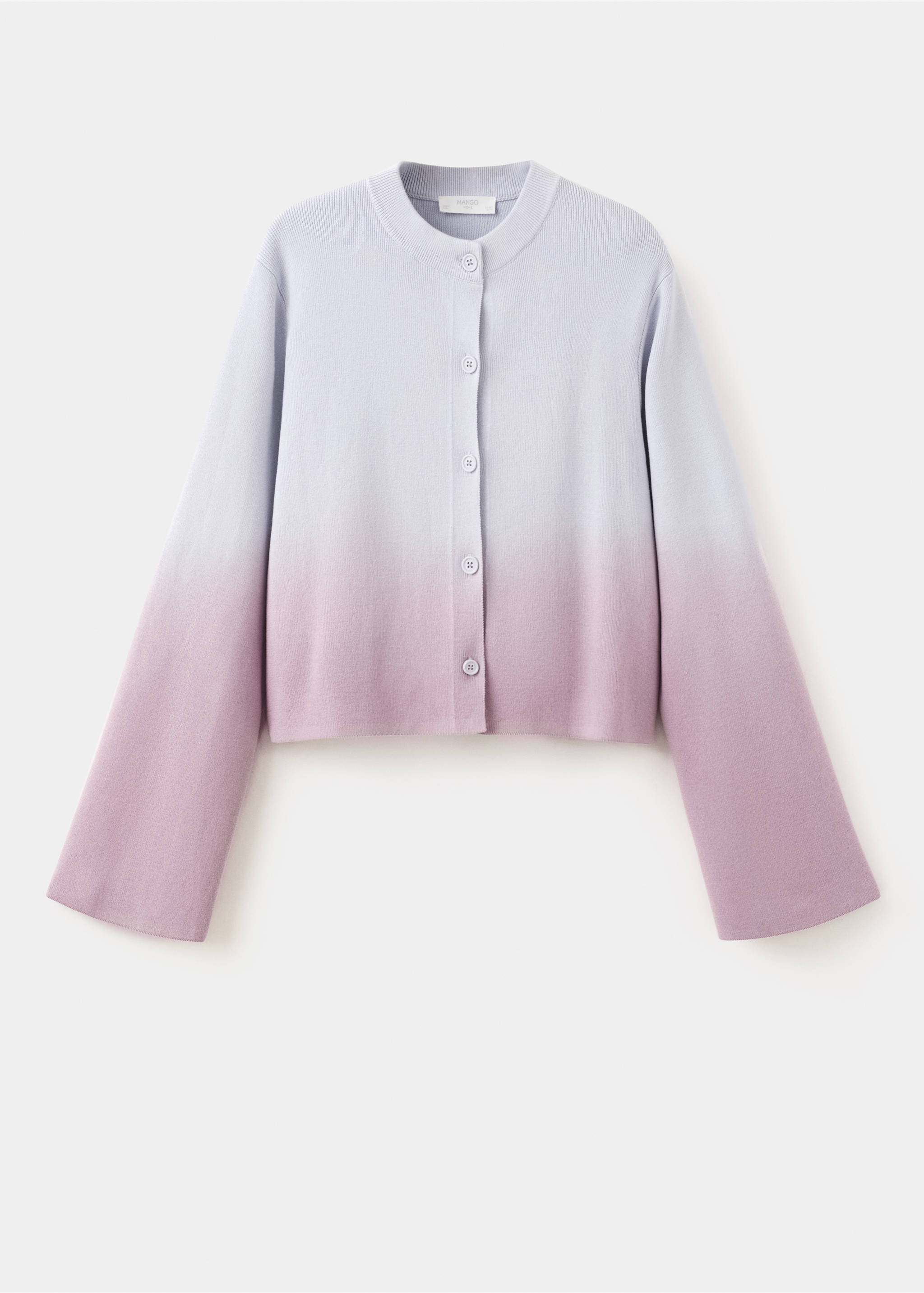 100% cotton gradient cardigan - Article without model, Lilac. Ref: 27043320-00.