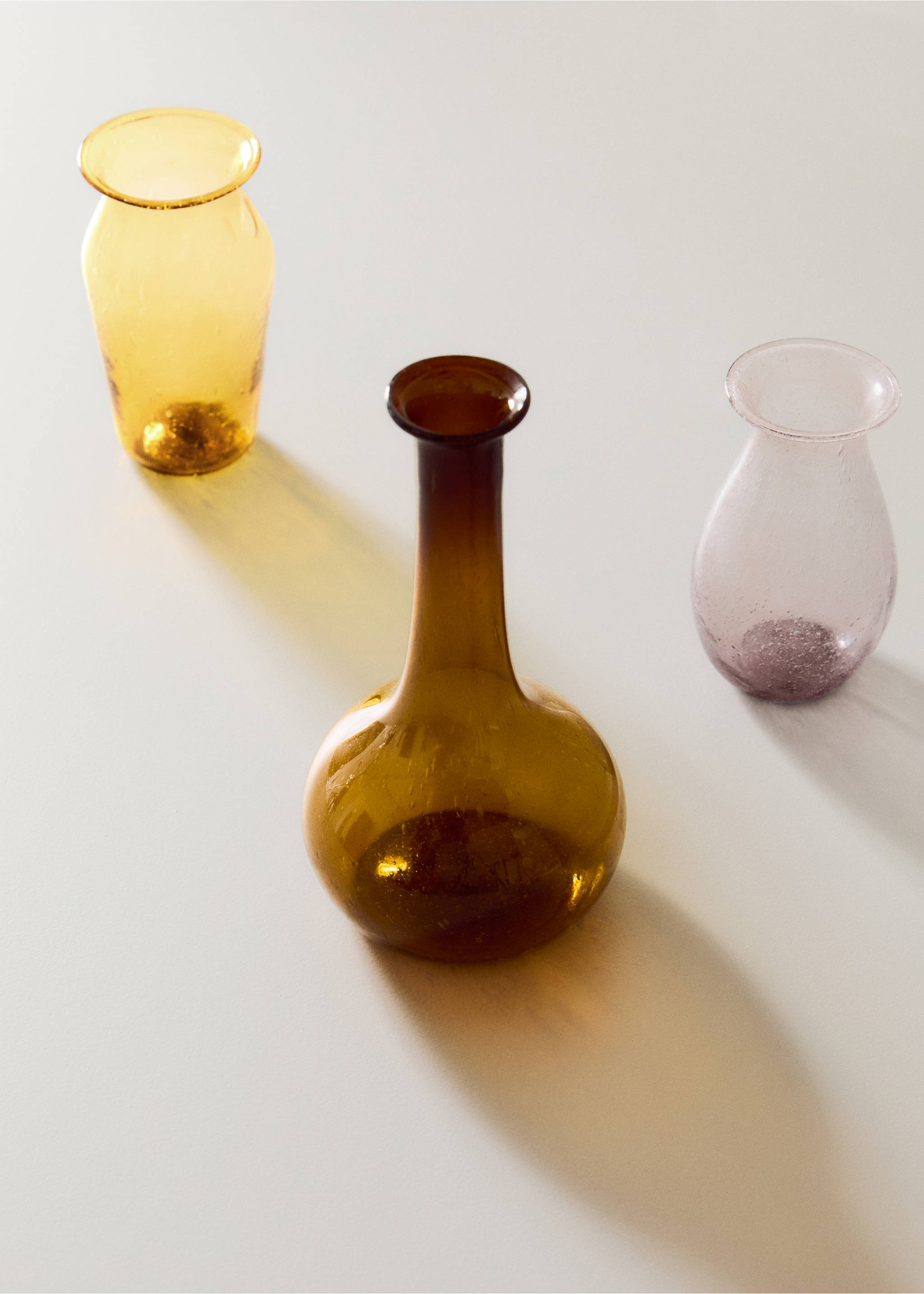 Medium bubble glass vase - General plane, Brown. Ref: 27043322-00.