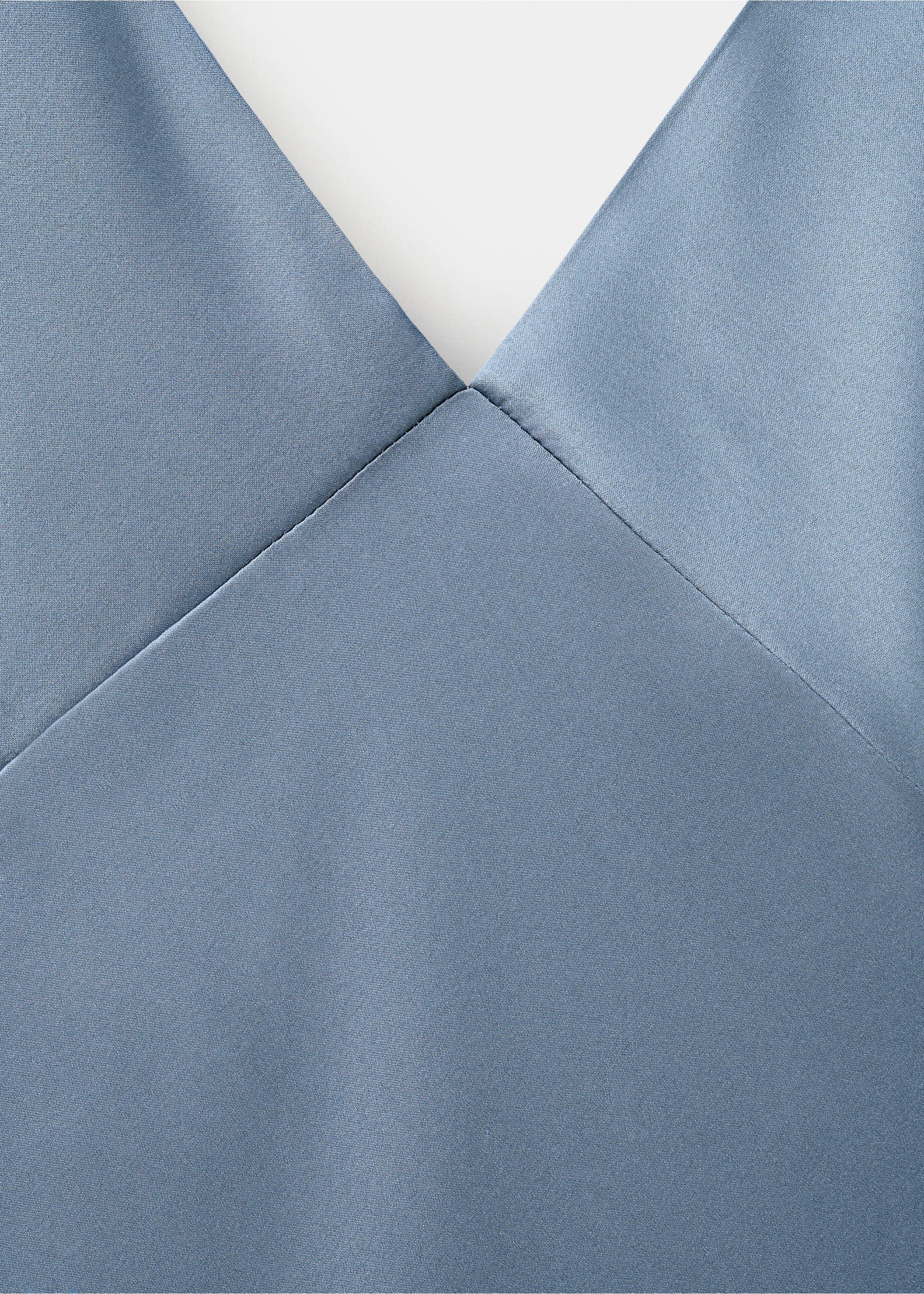 Silk-blend long dress - Details of the article 0, Blue. Ref: 27043328-00.