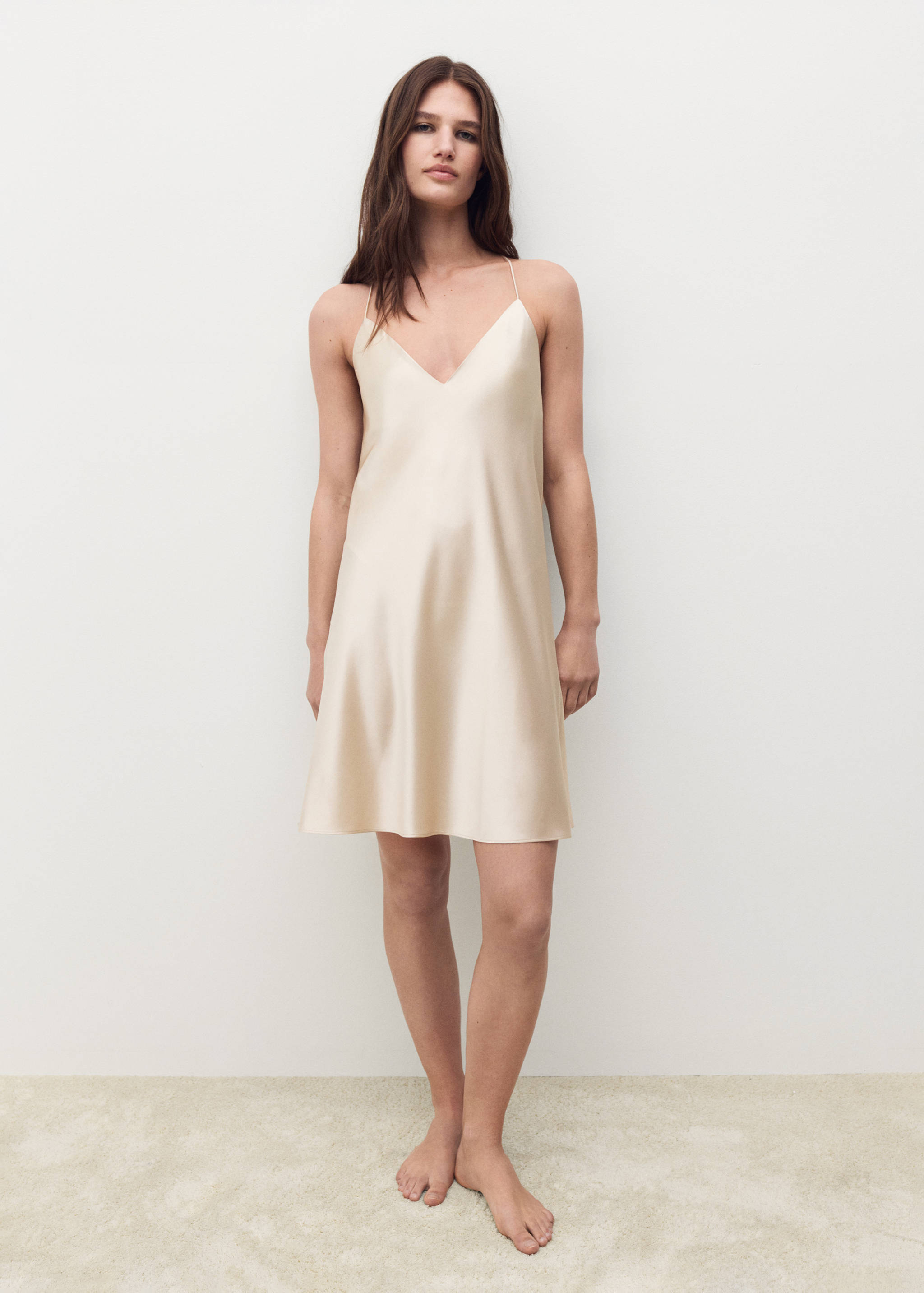 Nuisette soie à bretelles - Plan général