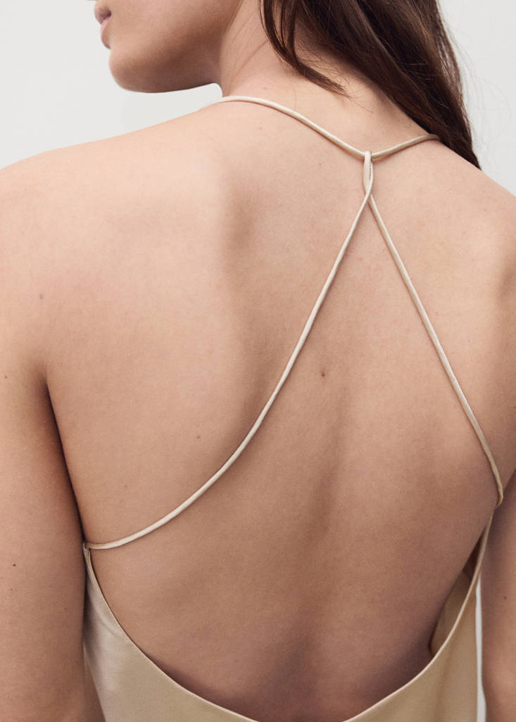 Silk strapless nightgown — Light/Pastel Grey