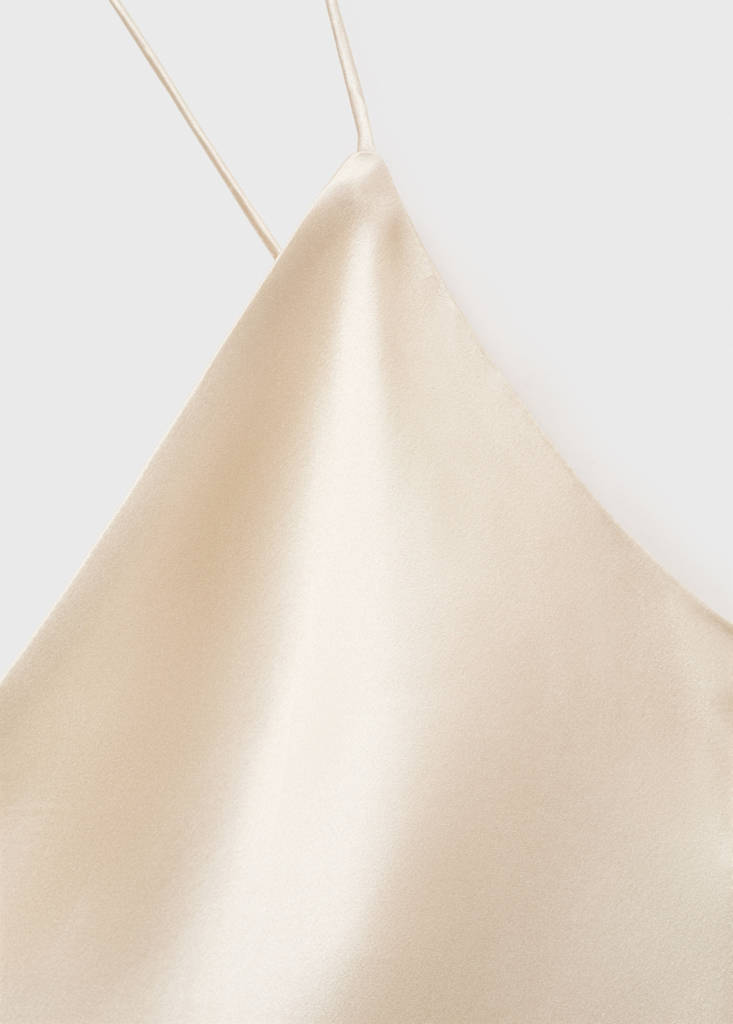 Silk strapless nightgown — Light/Pastel Grey