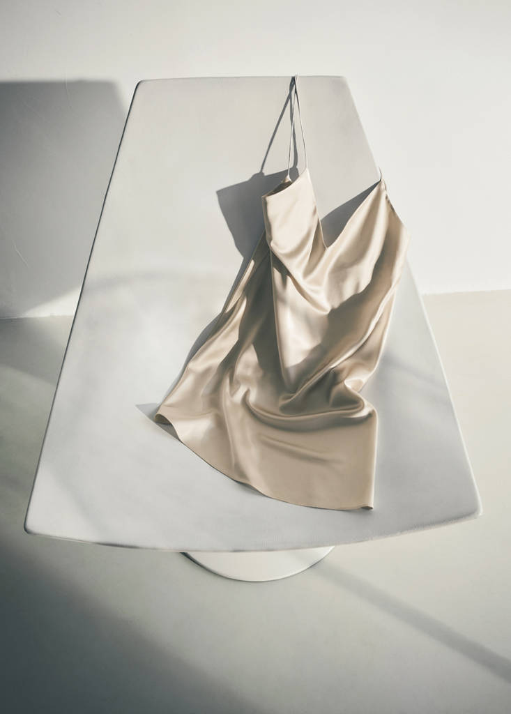 Silk strapless nightgown — Light/Pastel Grey