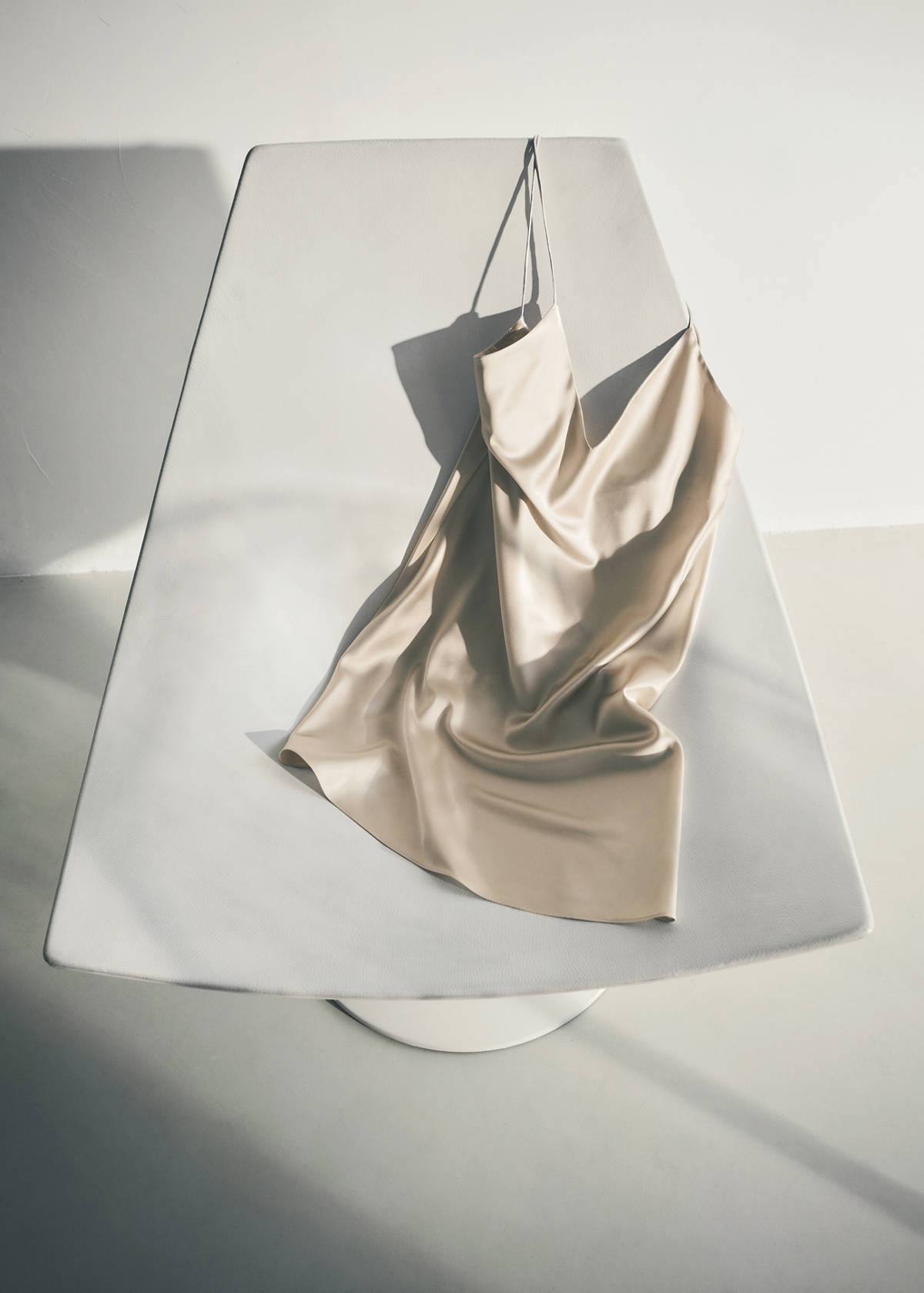 Silk strapless nightgown — Light/Pastel Grey