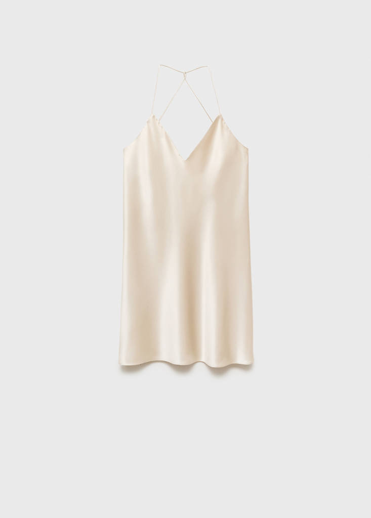 Silk strapless nightgown — Light/Pastel Grey
