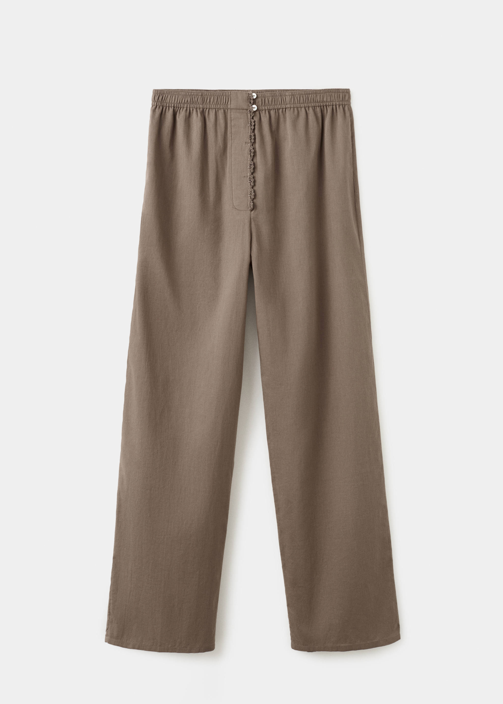 Long cotton pyjama trousers - Article without model