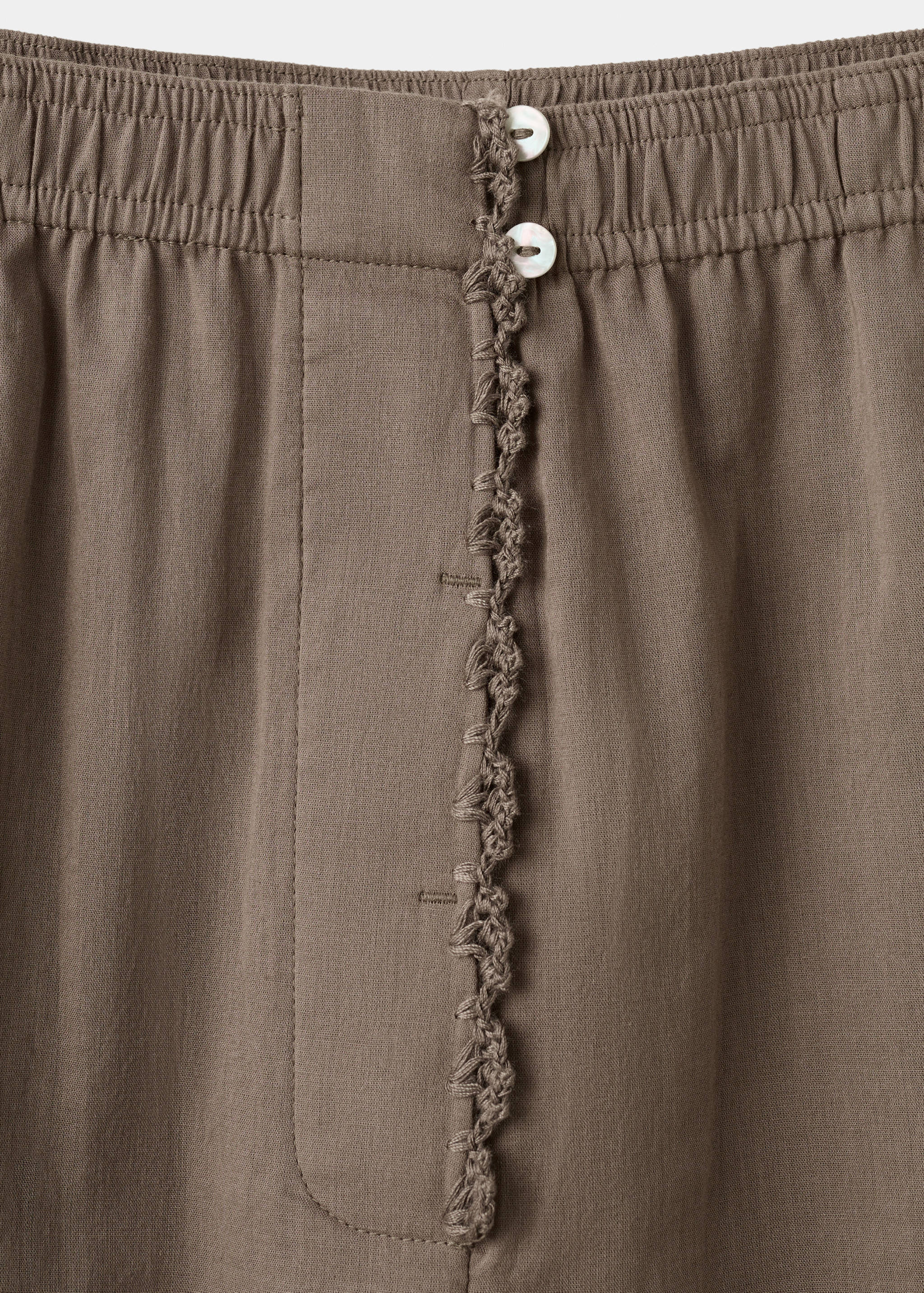 Long cotton pyjama trousers - Details of the article 8