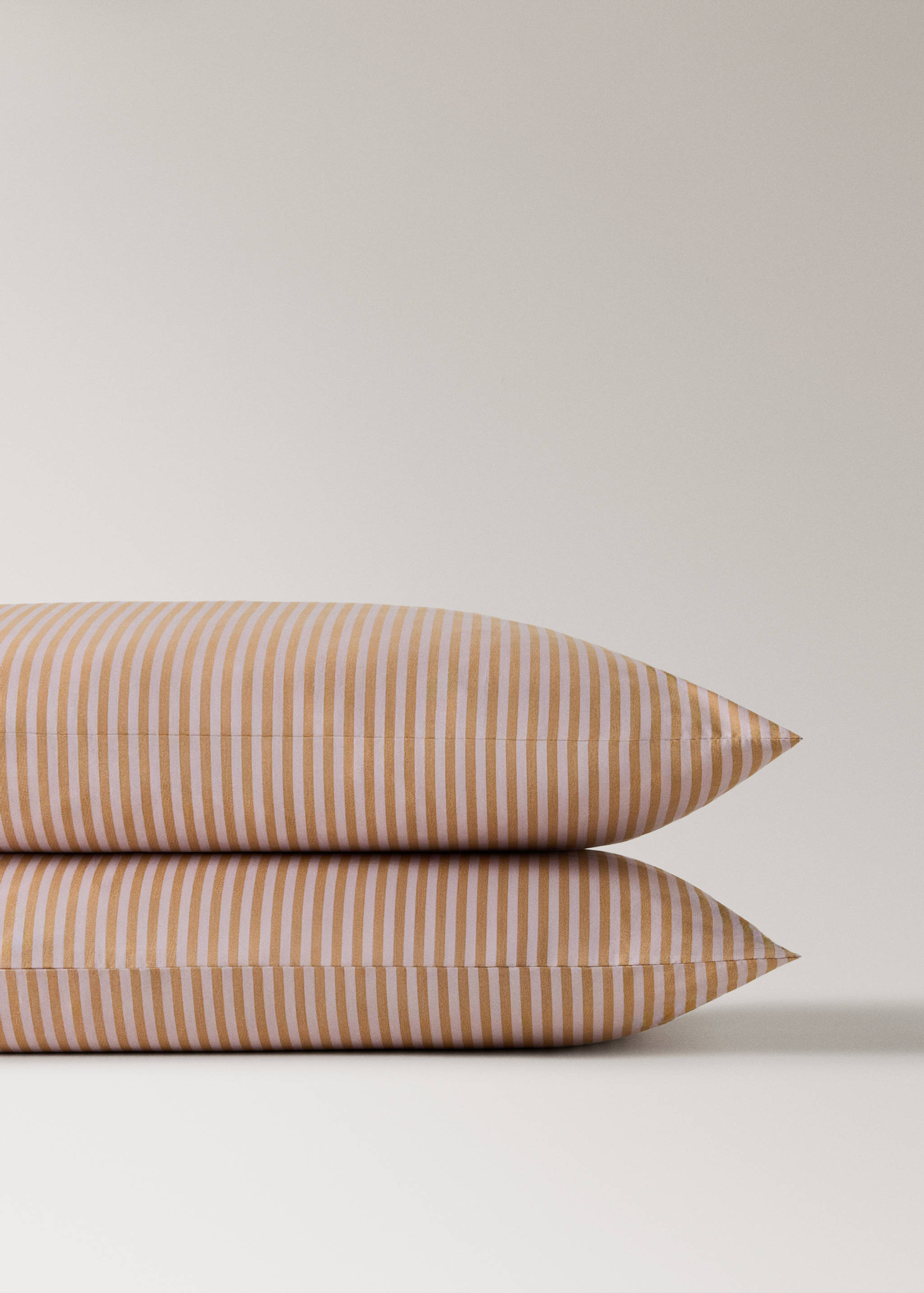Cotton percale pillowcase 200 thread count small stripe print 50x75 cm - Details of the article 3