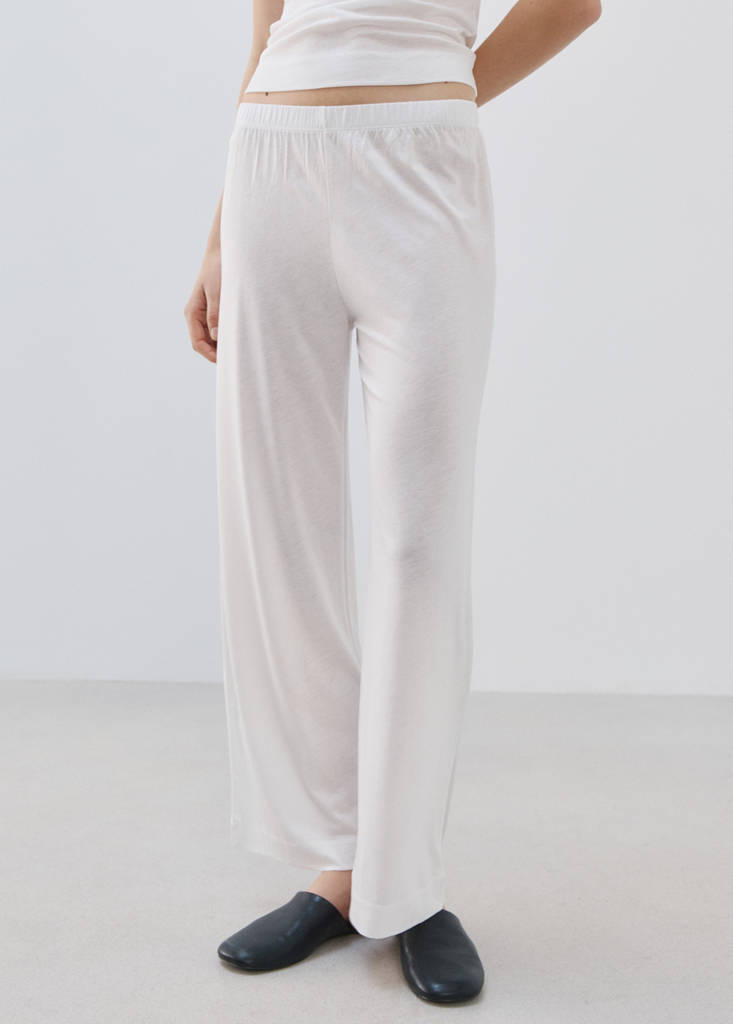Basic long lyocell trousers