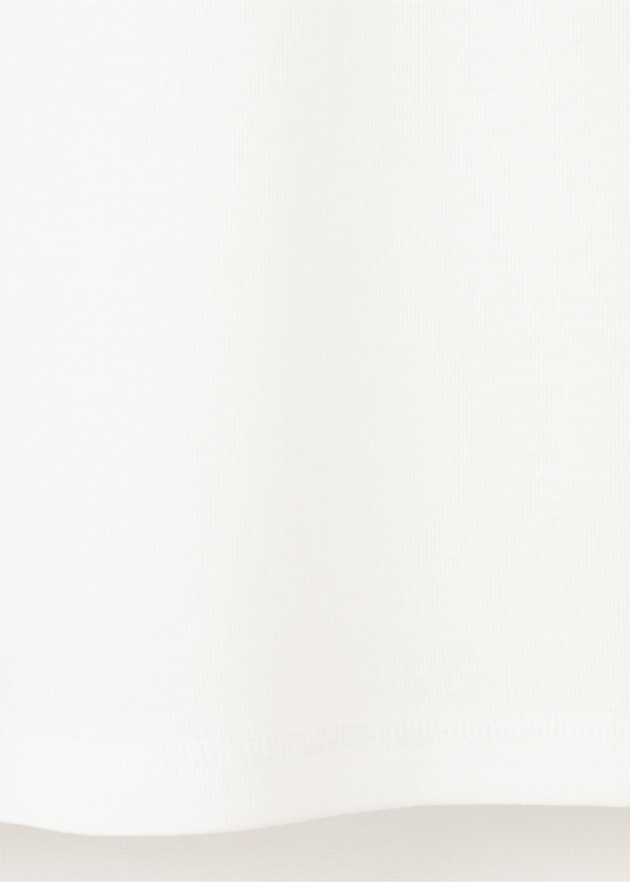 Cotton round-neck top - Details of the article 0, White. Ref: 27043336-00.