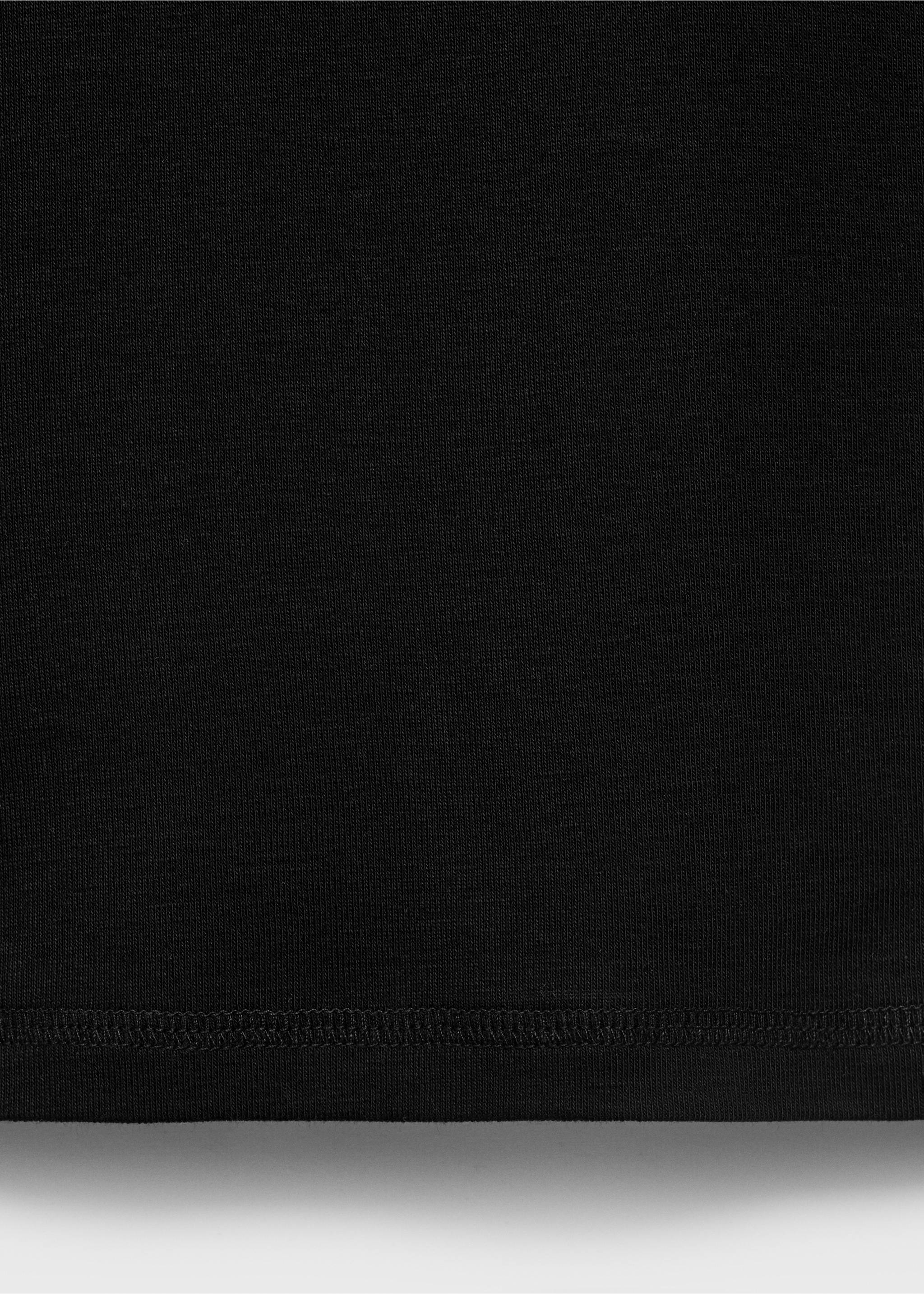 Baumwoll-Top mit Rundhalsausschnitt - Detail des Artikels 0, Schwarz. Ref: 27043336-00.