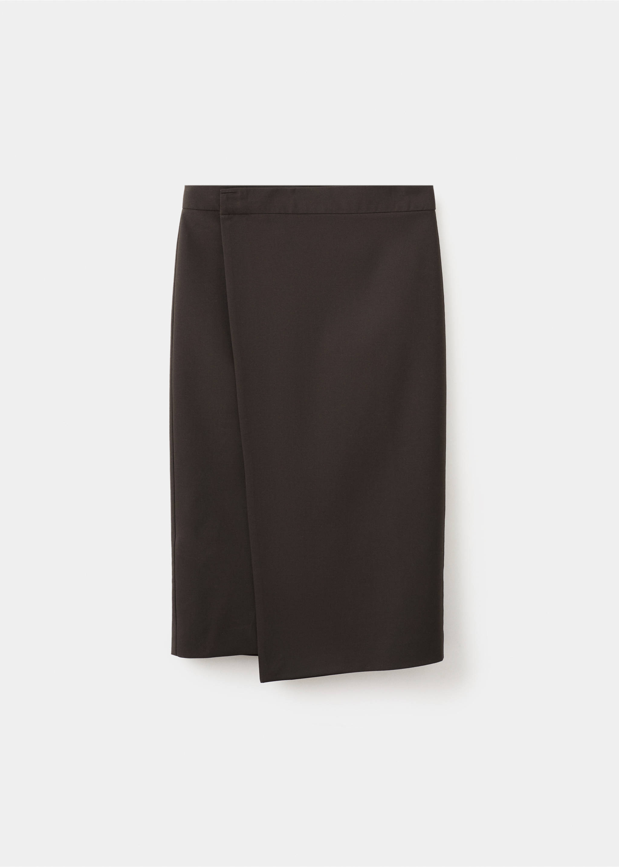 Slit wrap skirt - Article without model, Chocolate. Ref: 27043337-00.