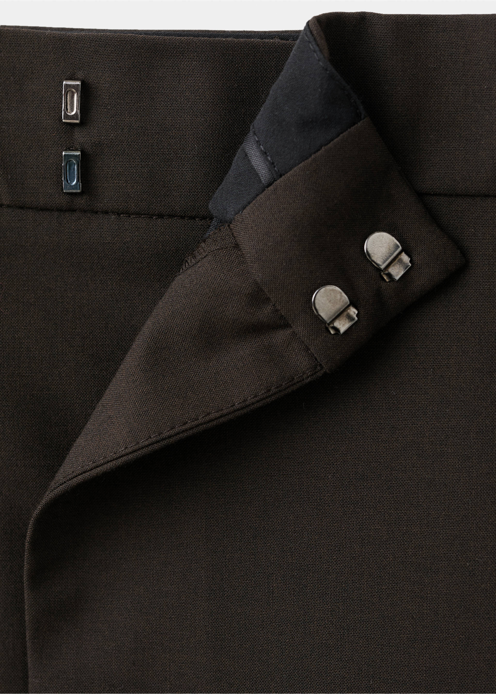 Slit wrap skirt - Details of the article 8, Chocolate. Ref: 27043337-00.