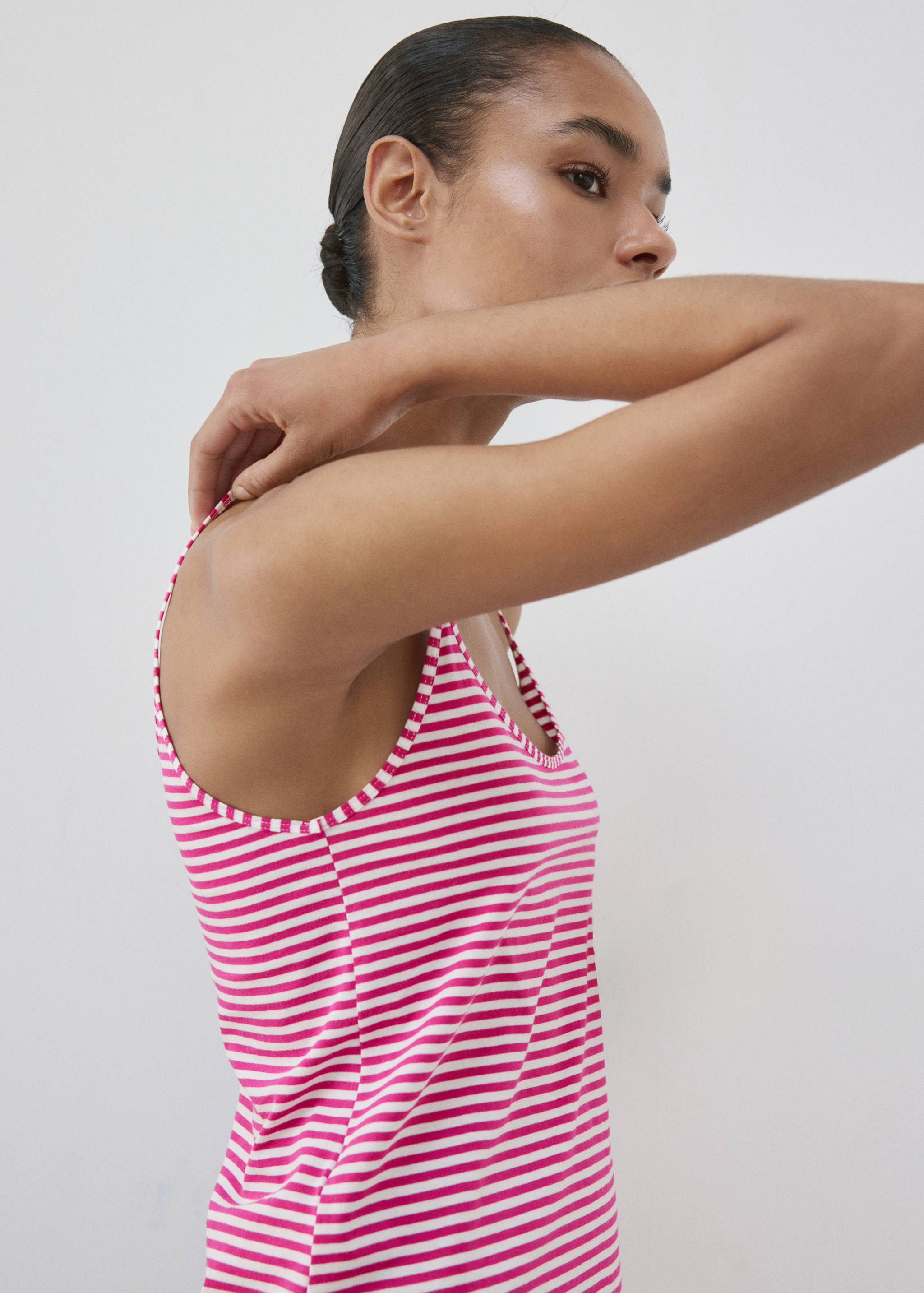 Woven stripe cotton top - Medium plane