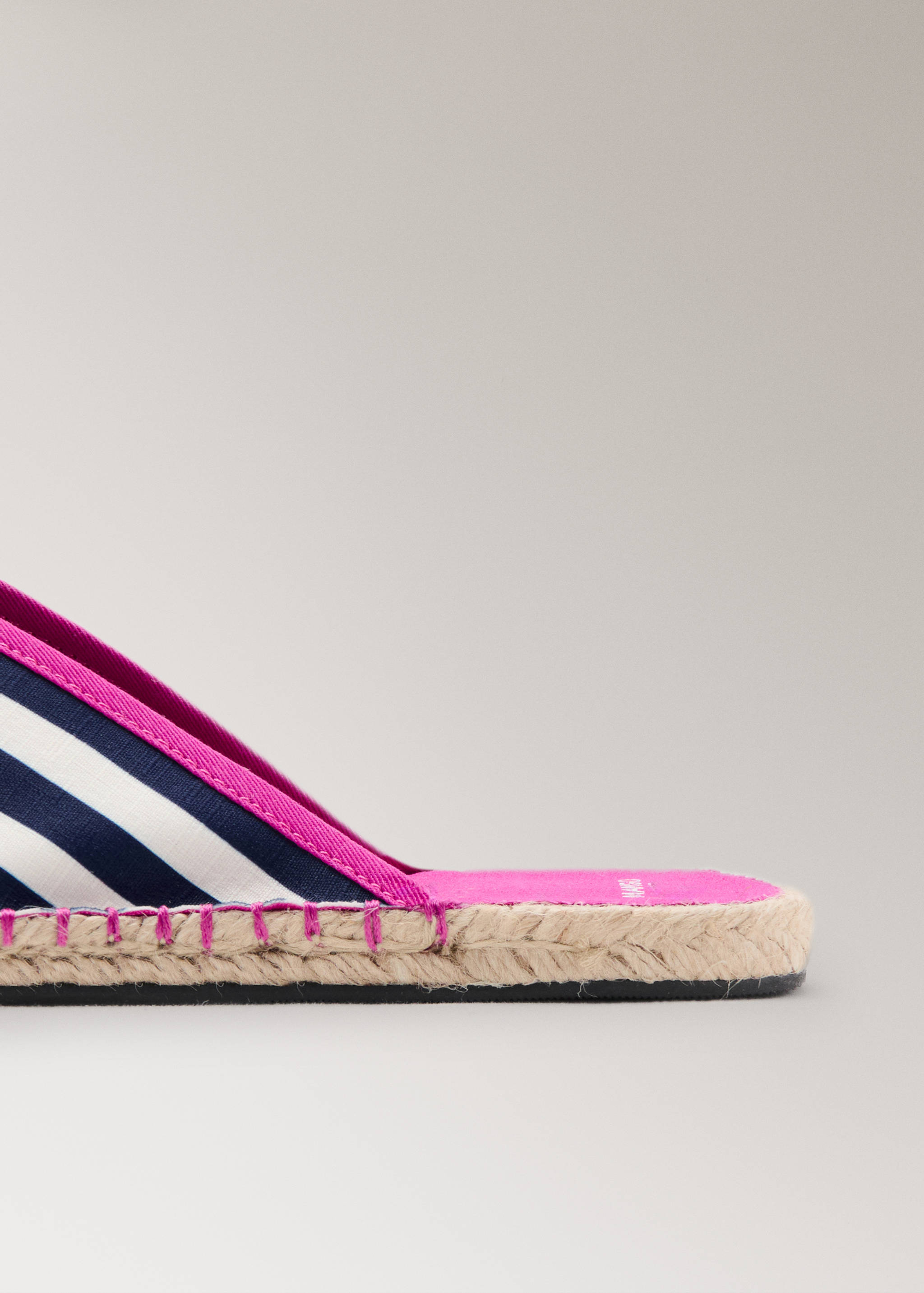 Striped open-back slippers - Details of the article 1