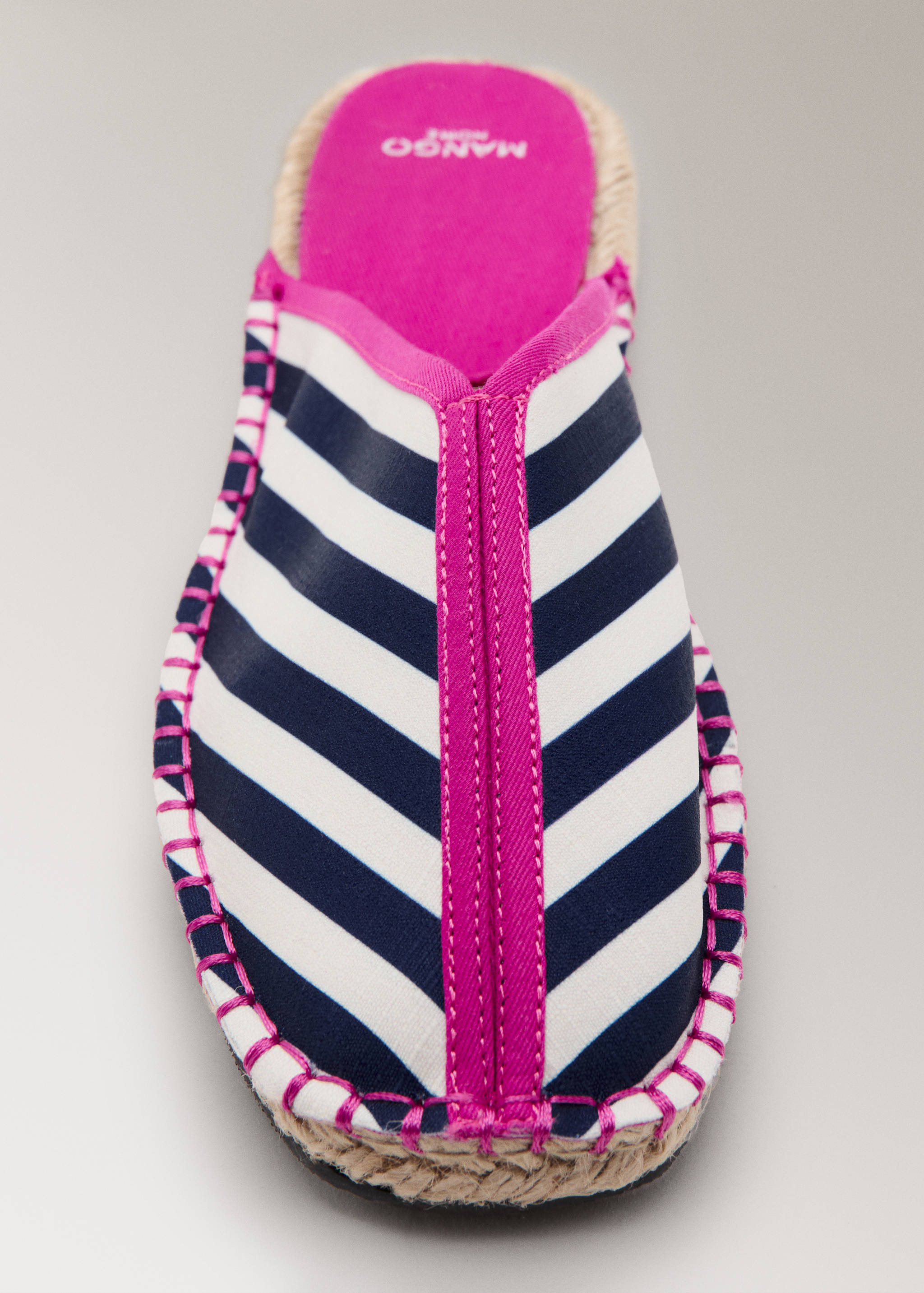 Striped open-back slippers - Details of the article 2