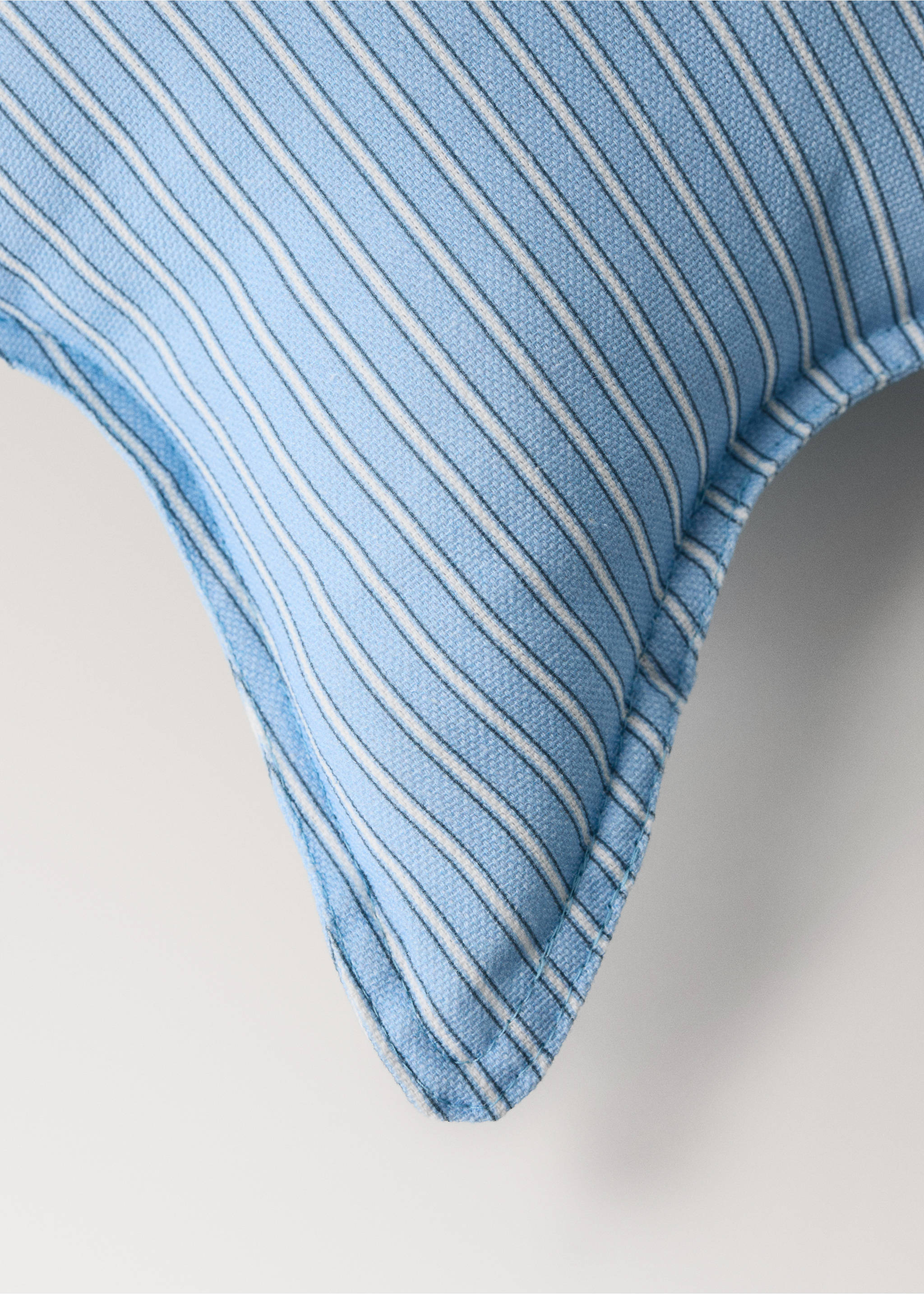 100% cotton cushion cover 35 cm - Details of the article 1, Blue. Ref: 27043345-00.
