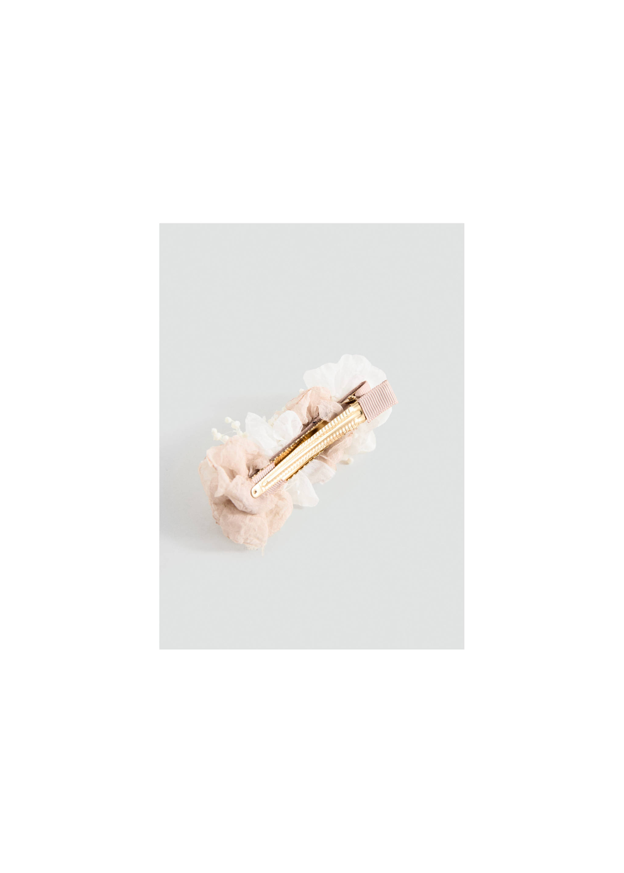 Floral clip - Details of the article 6, Pale Pink. Ref: 27043709-00.