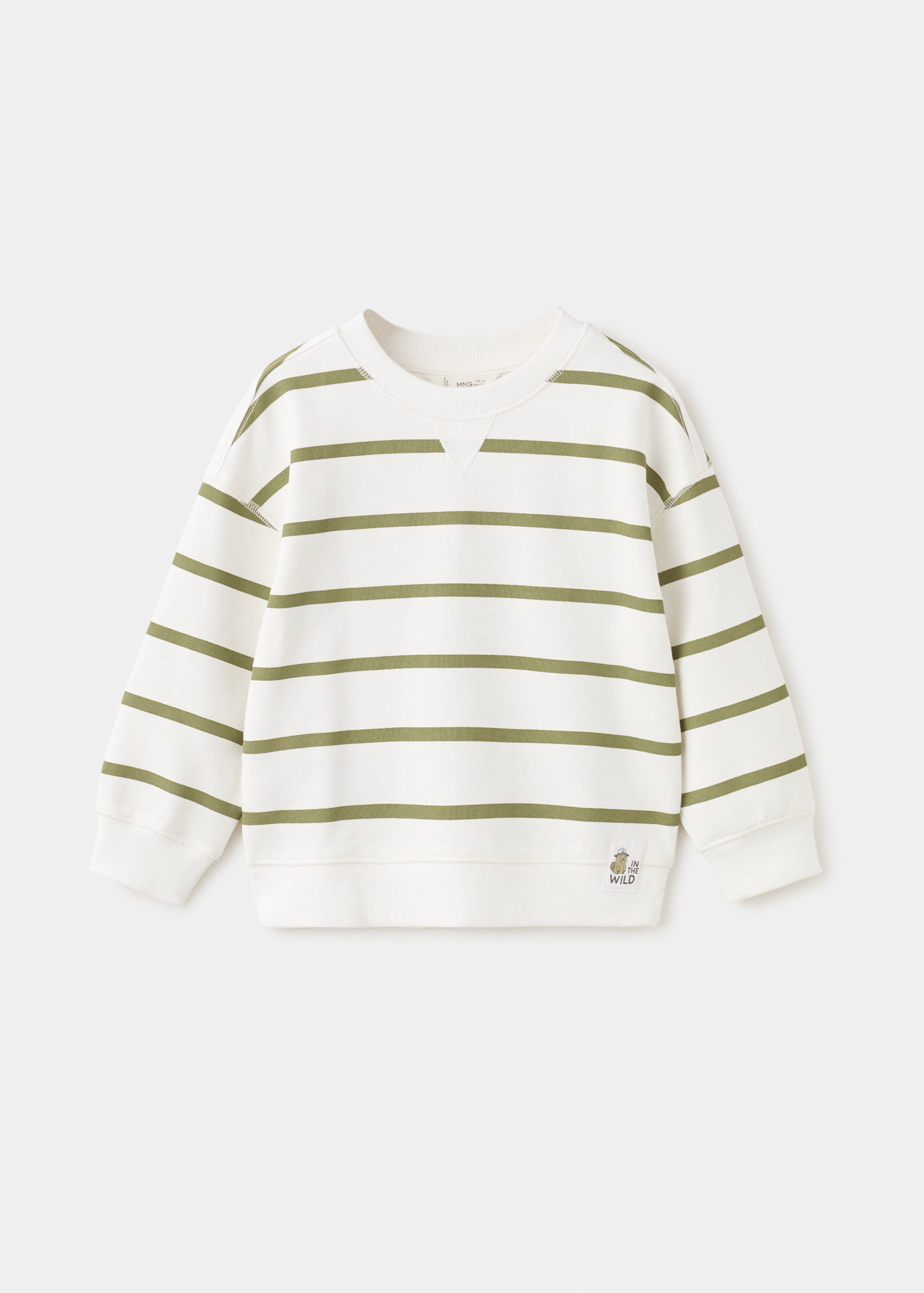Sweat-shirt coton rayures - Article sans modèle