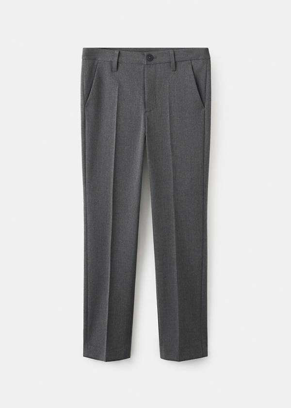 Straight suit trousers — Charcoal