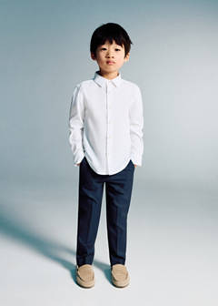 Straight-fit suit trousers — Navy 1