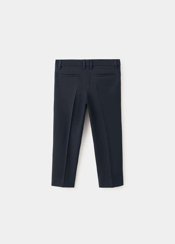 Straight-fit suit trousers — Navy