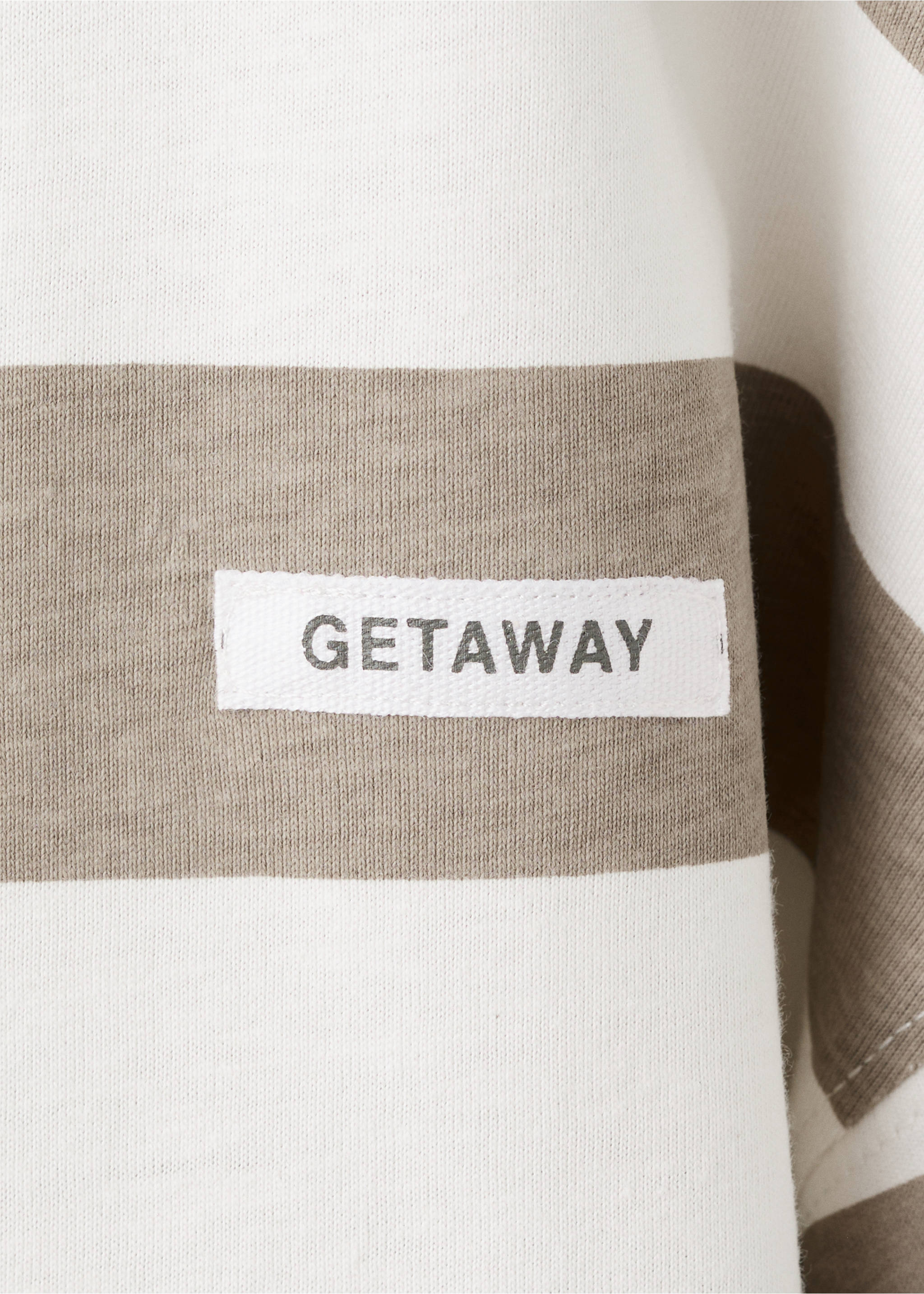 Gestreiftes Baumwoll-T-Shirt - Detail des Artikels 8, Mittelbraun. Ref: 27043721-00.