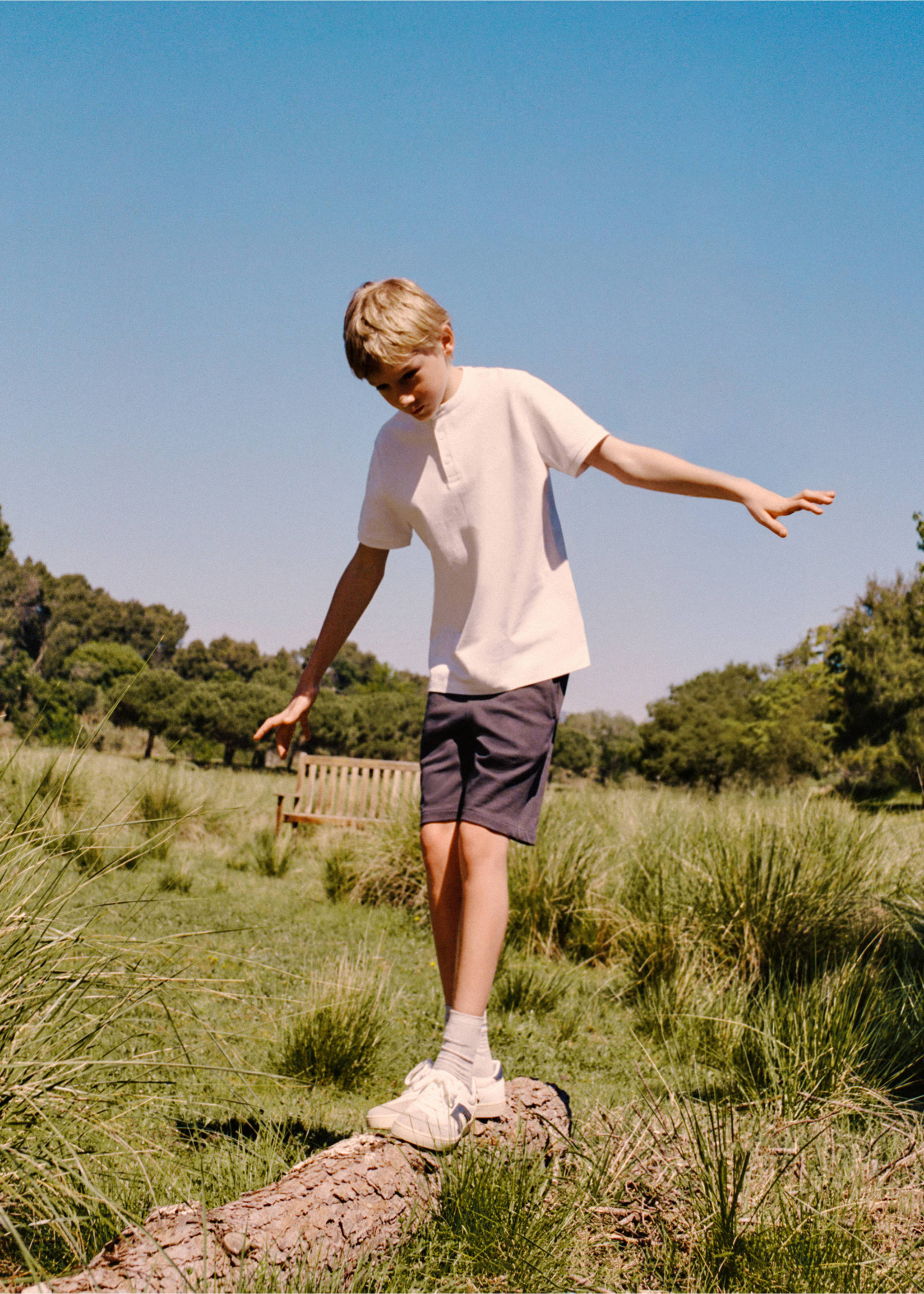 Sabatilles combinades pell - Pla general, Blanc trencat. Ref: 27043723-00.