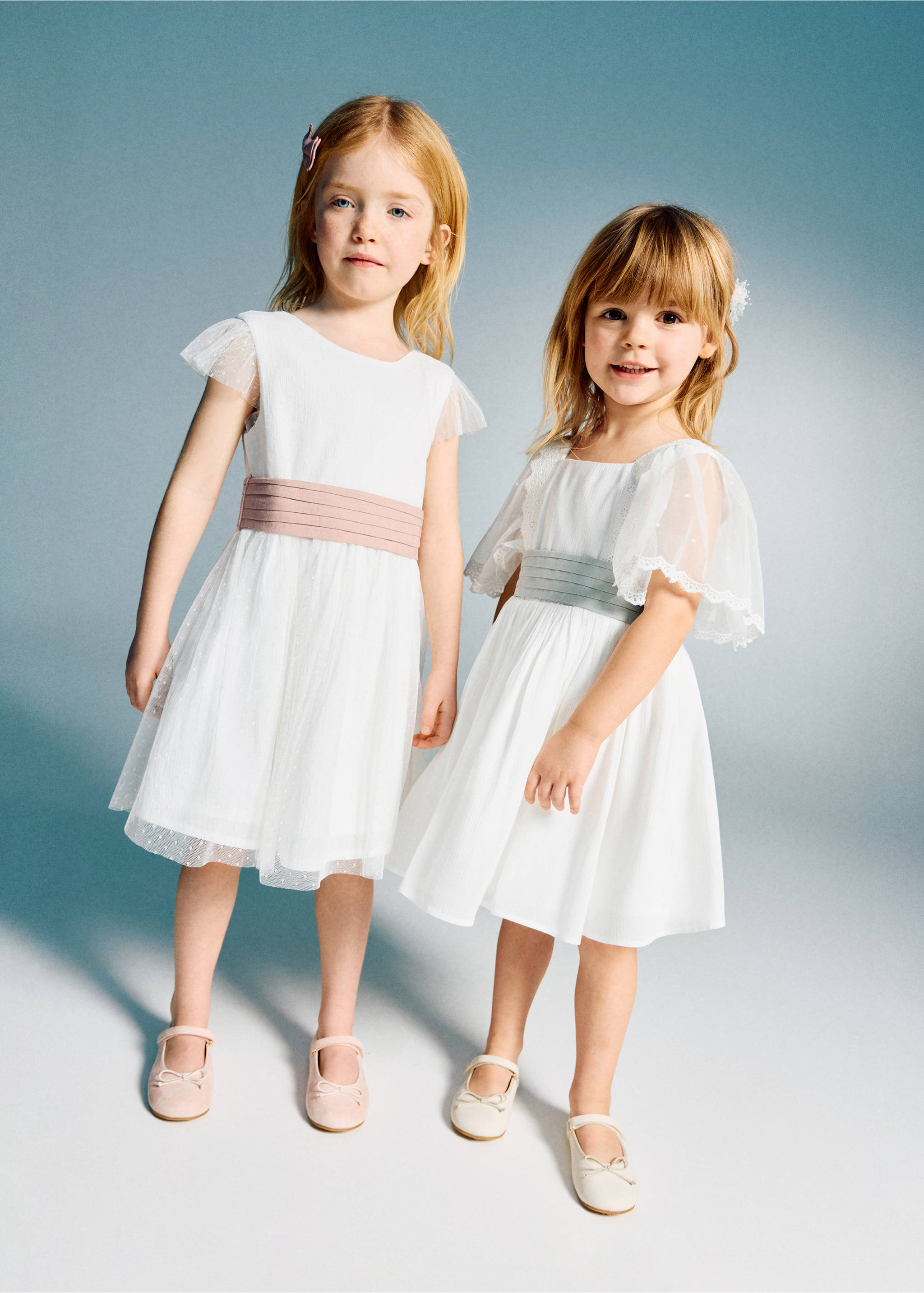 Vestido detalles bordados - Plano general, Blanco. Ref: 27043725-00.