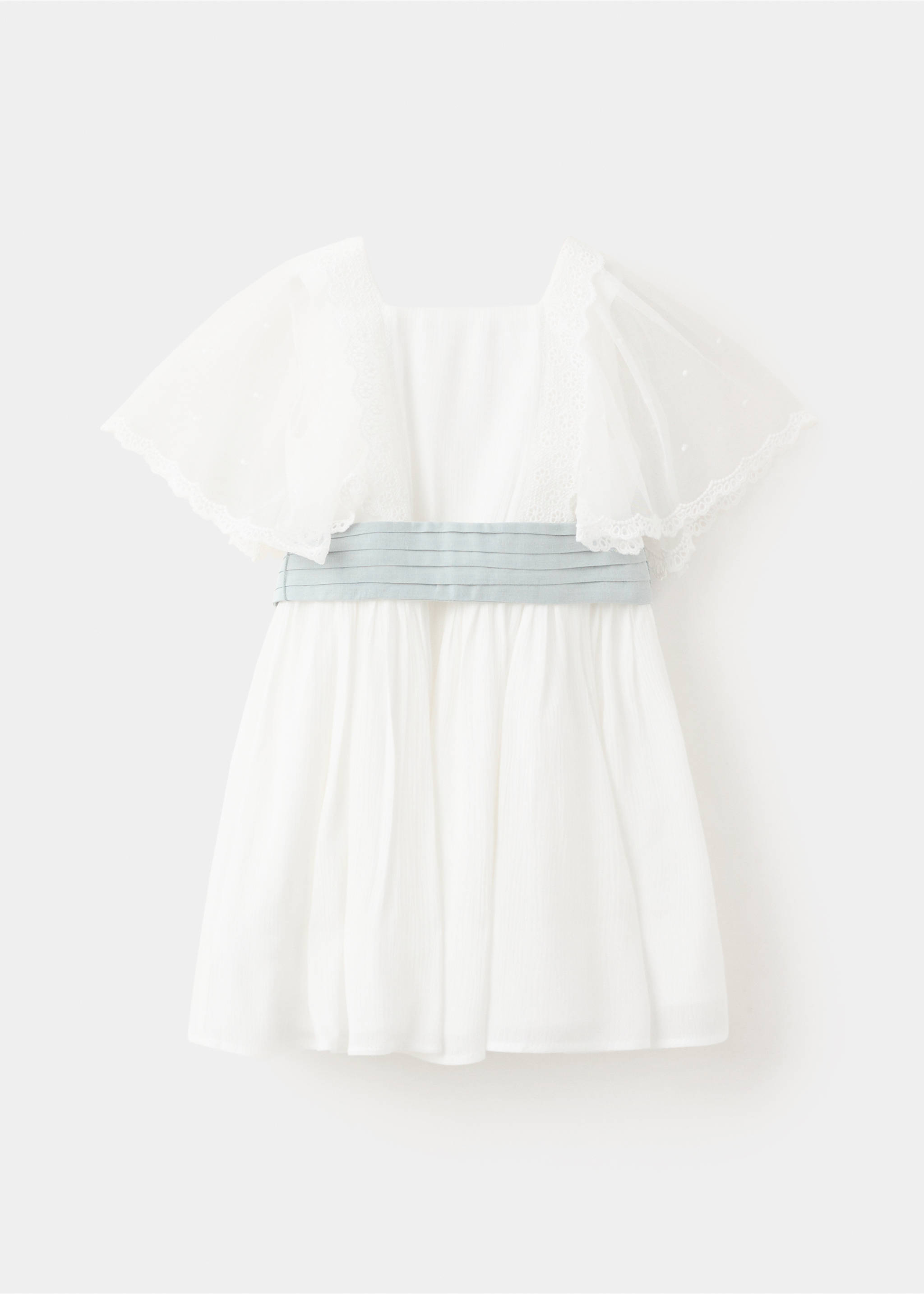 Embroidered detail dress - Article without model, White. Ref: 27043725-00.