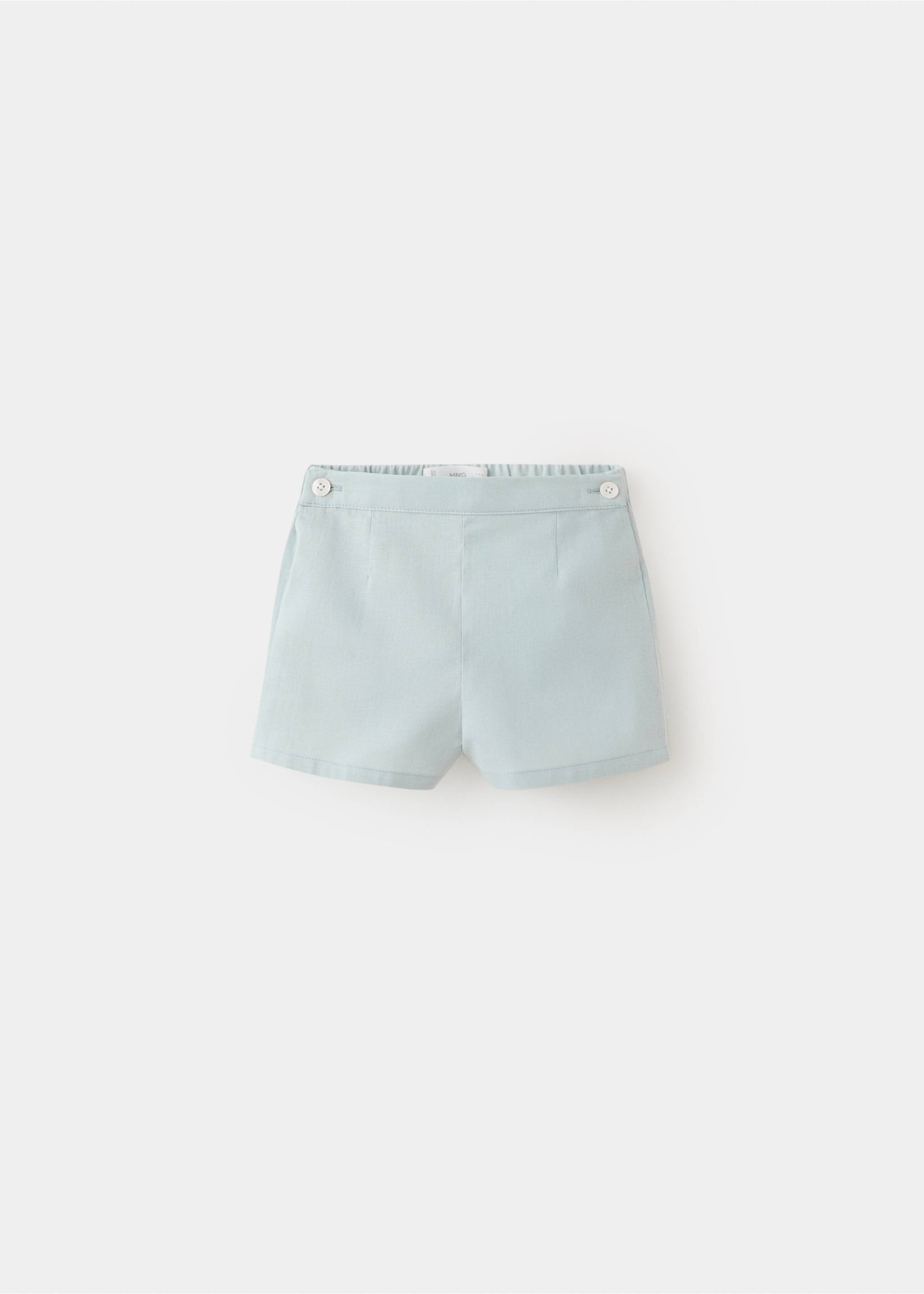 Linen-blend Bermuda shorts - Article without model, Green. Ref: 27043727-00.