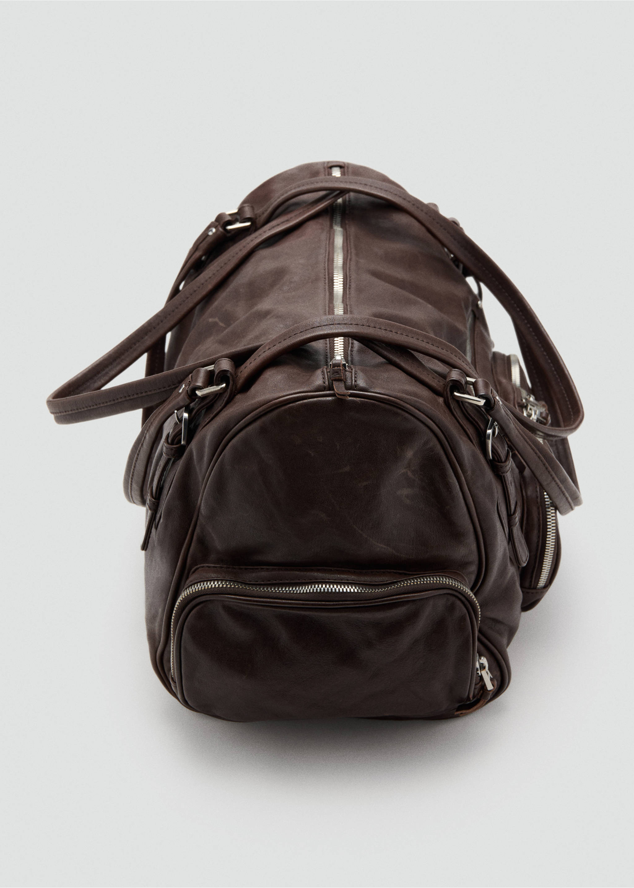 Bolsa grande bowling piel - Detalle del artículo 3, Chocolate. Ref: 27043728-00.