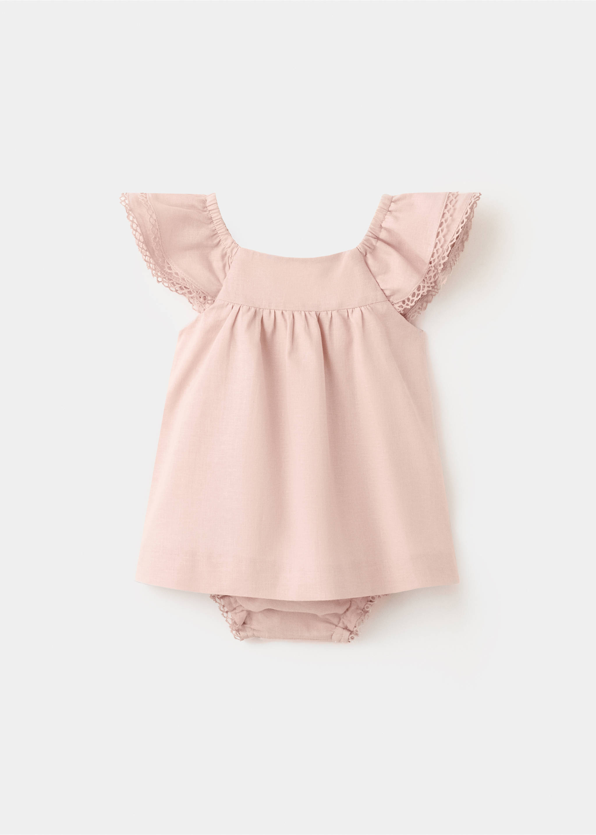 Linen dress and nappy cover - Article without model, Pink. Ref: 27043729-00.