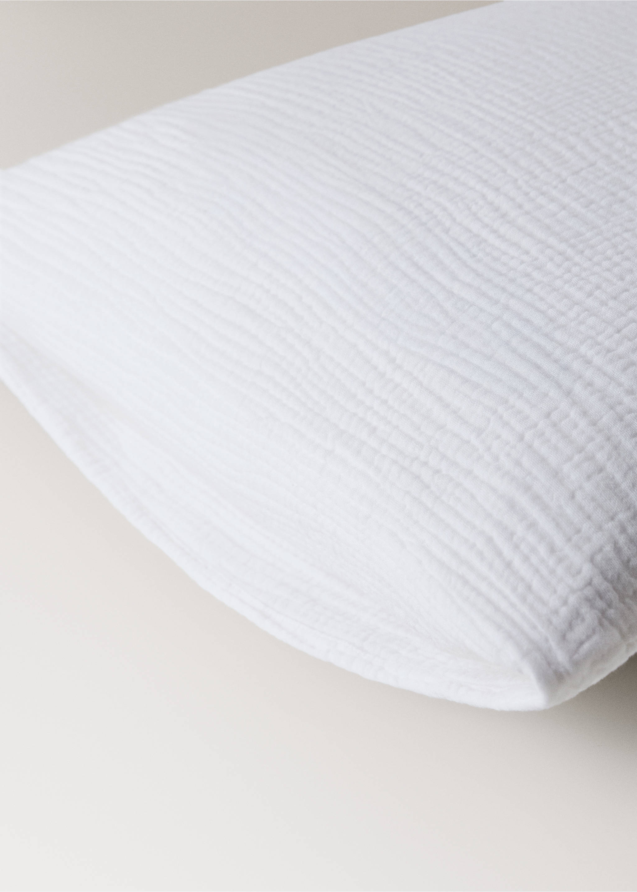 Two cotton pillowcases 50x75 cm - Details of the article 3, Off White. Ref: 27043734-00.