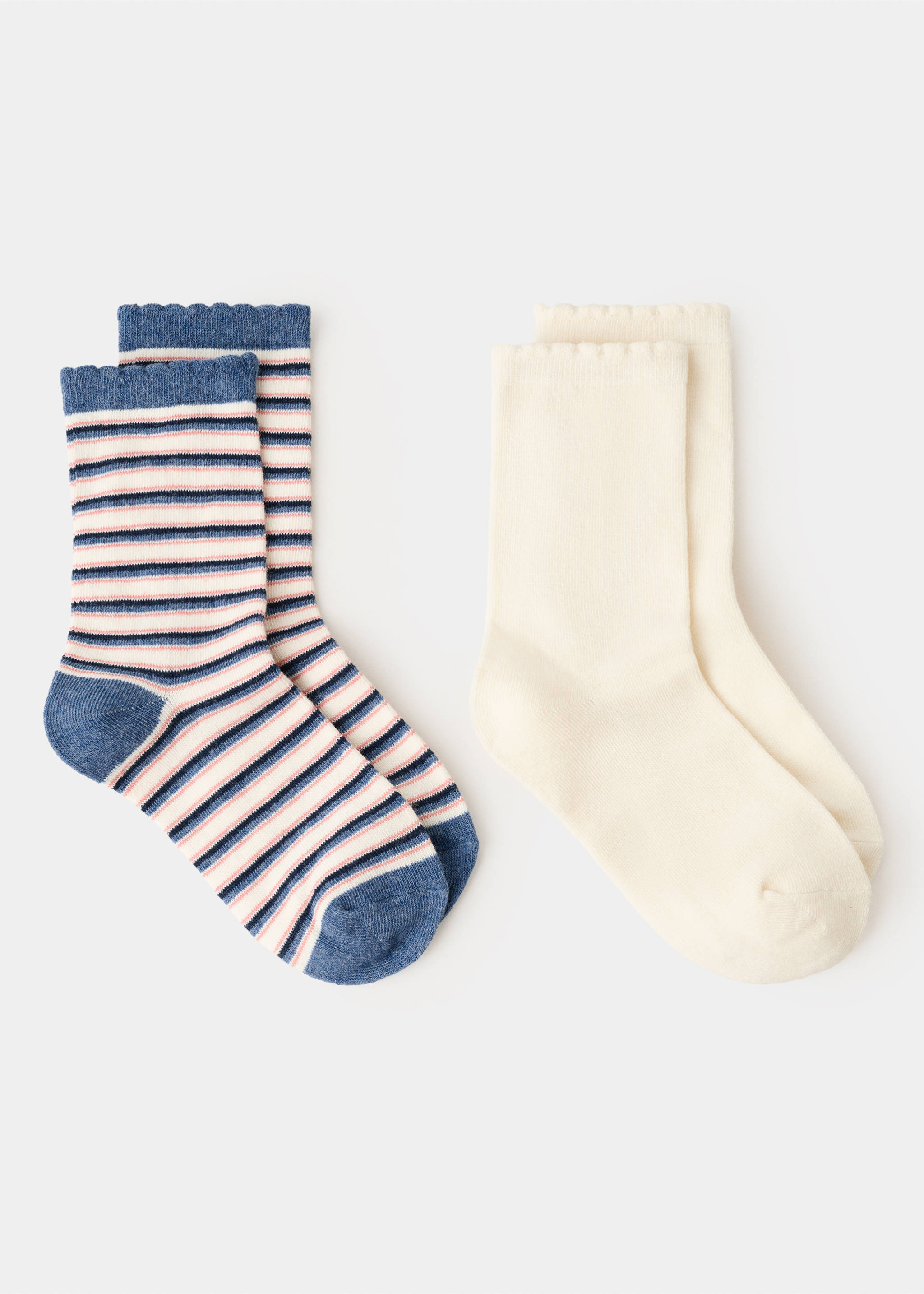 Pack 2 mitjons canalé - Article sense model, Vainilla. Ref: 27043738-00.