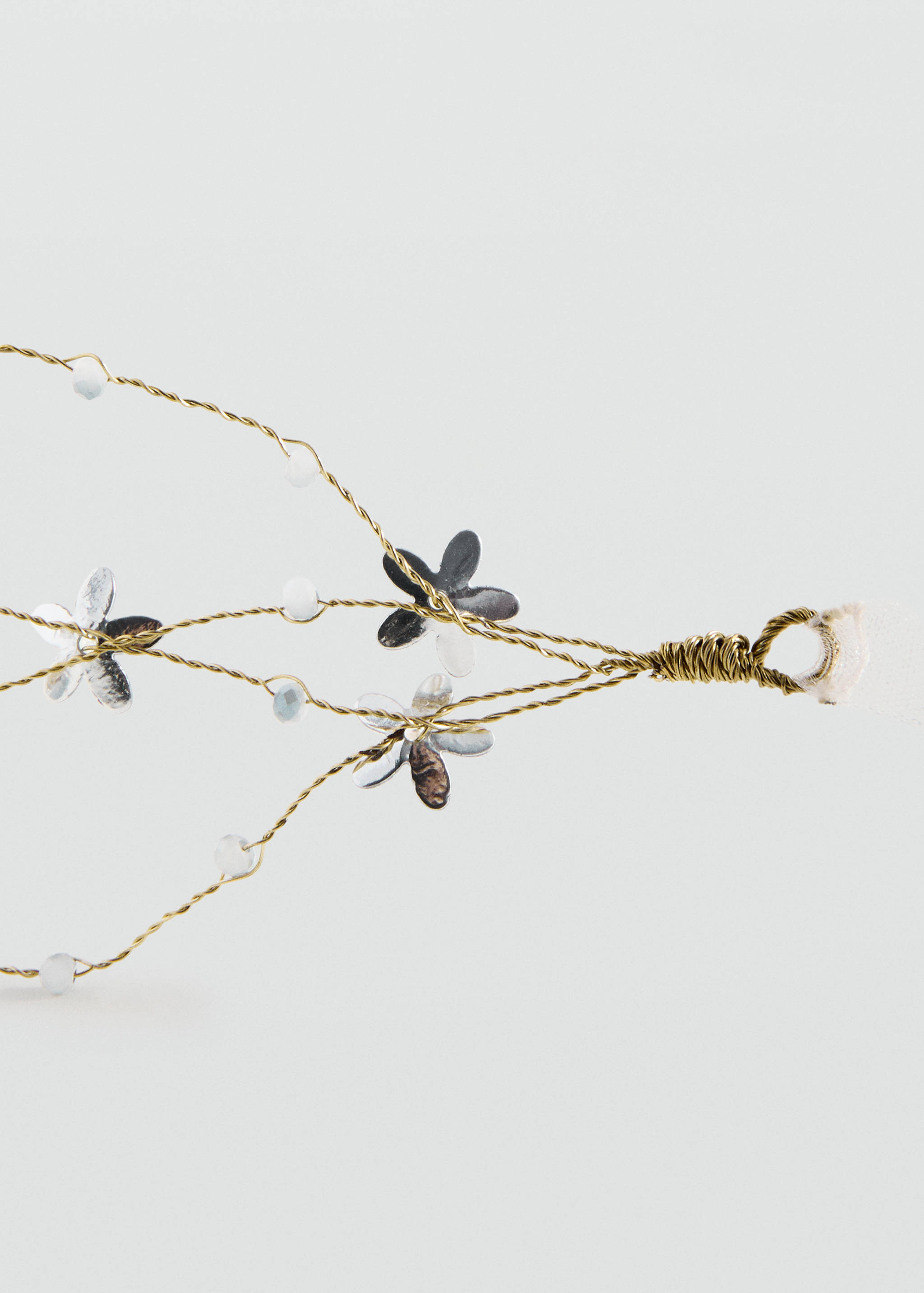 Floral strass headband - Medium plane