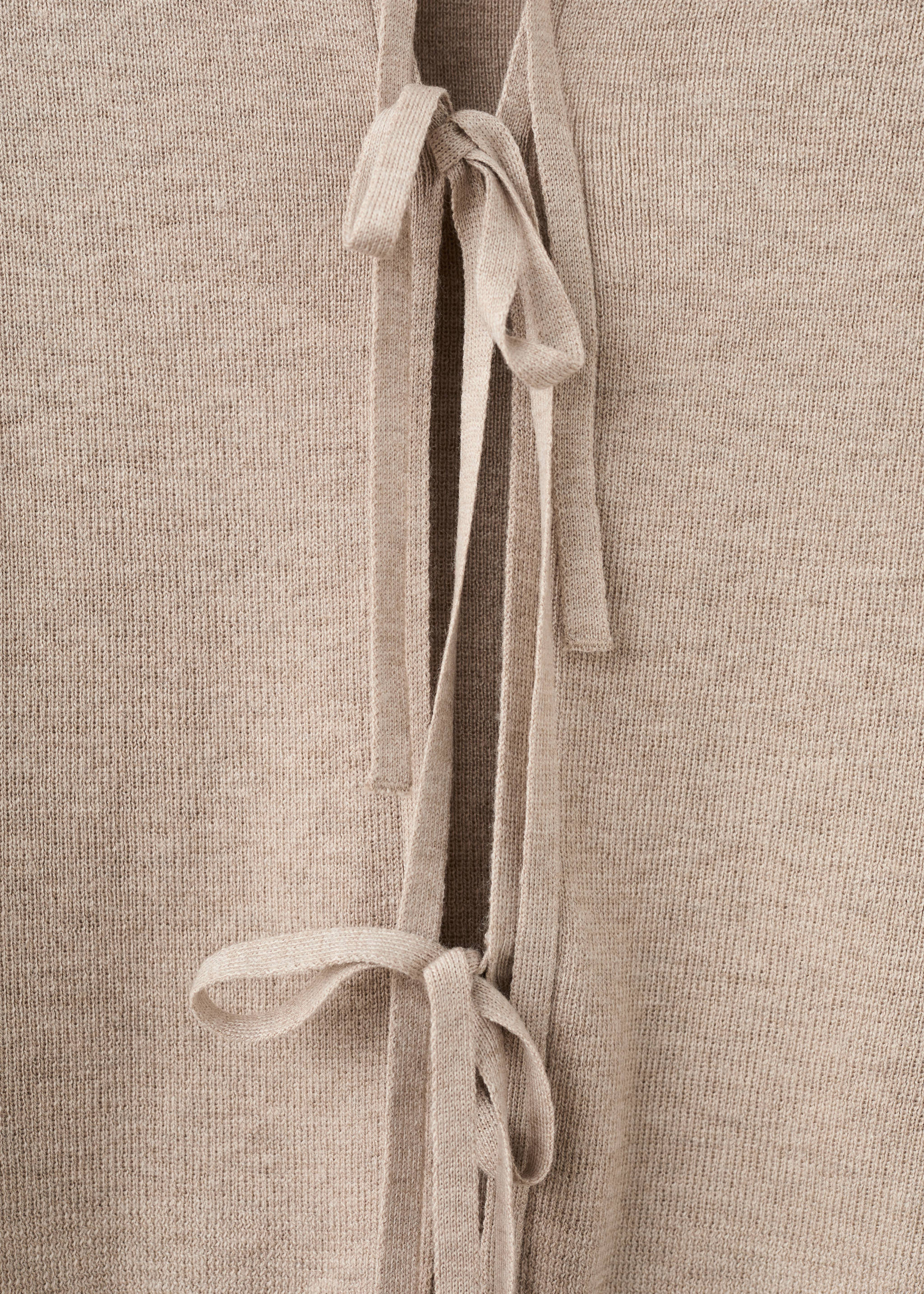 Вязаный кардиган с завязками - Деталь изделия 8
