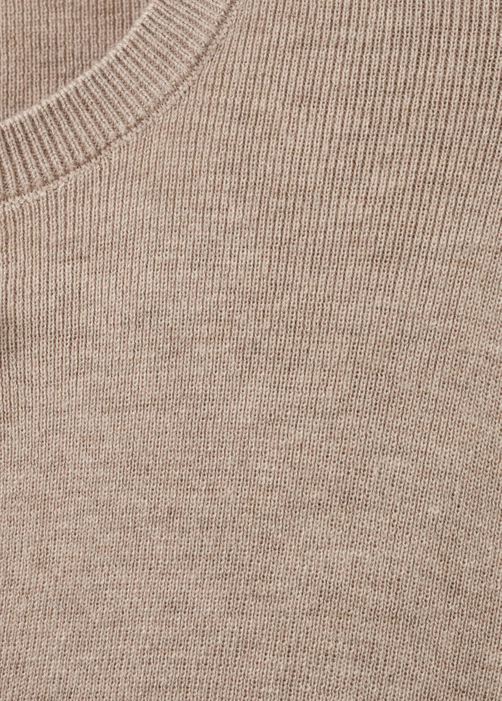 Knitted cardigan with ties — Sand