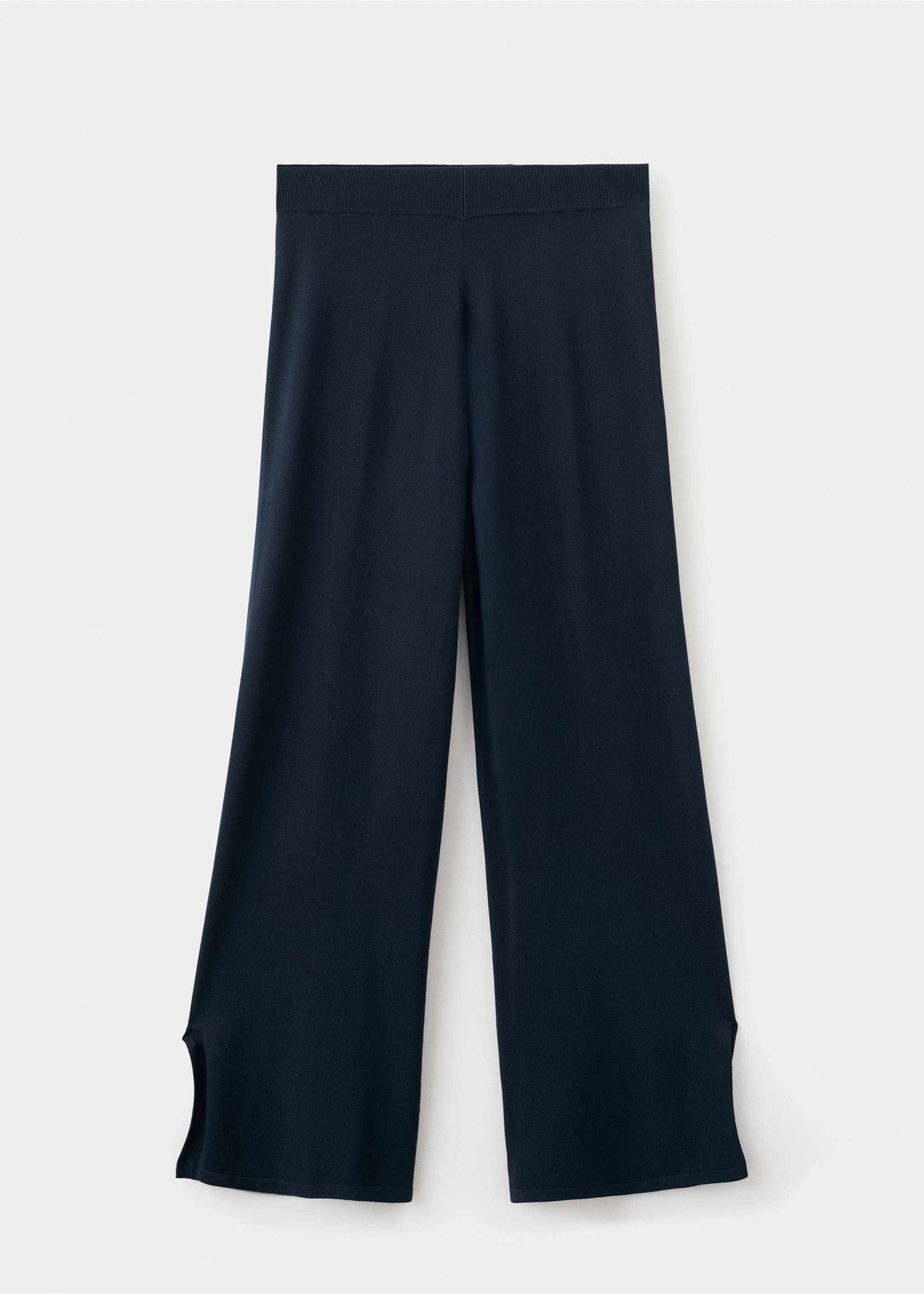 Straight knitted trousers - Article without model, Dark Navy. Ref: 27044050-00.