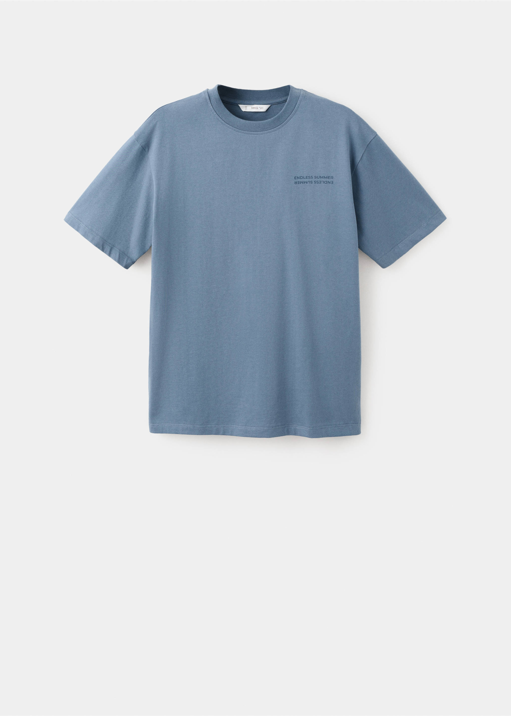 Short-sleeved printed t-shirt - Article without model, Blue. Ref: 27044051-00.