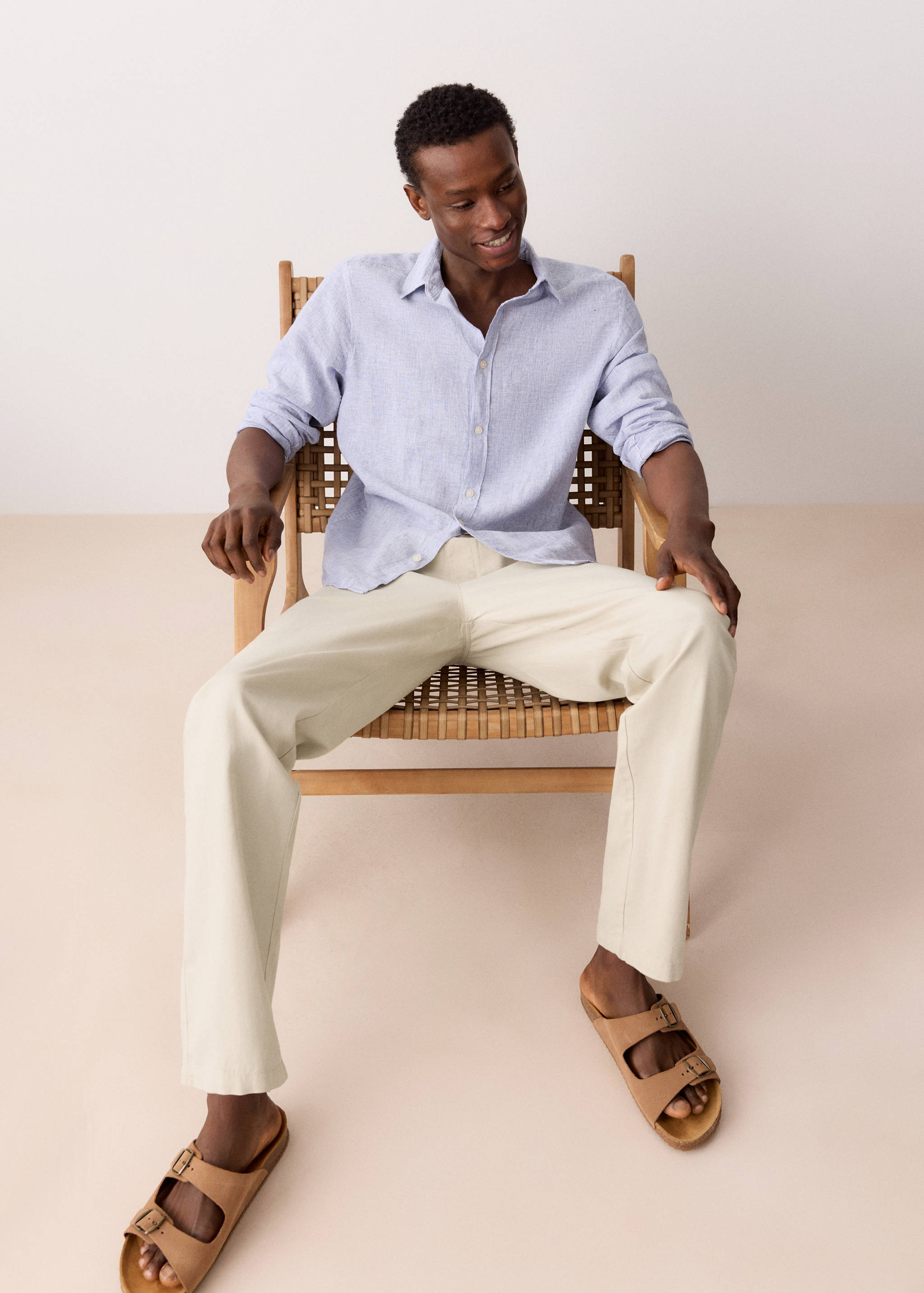 Pantalon coton lin cordon - Détail de l'article 2