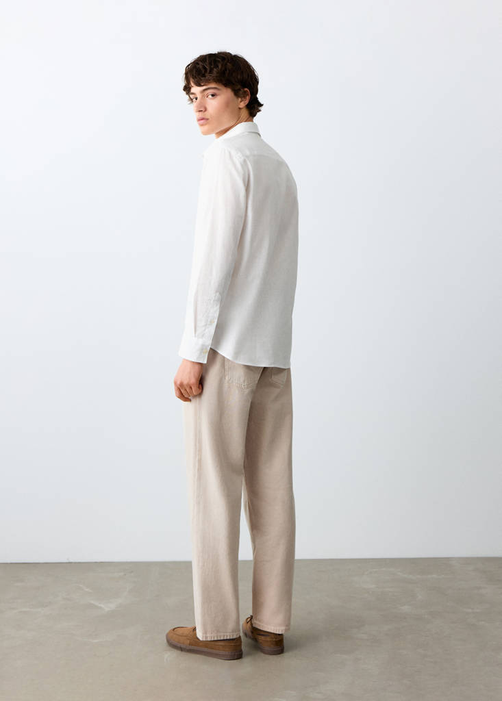 Straight linen shirt — Off White