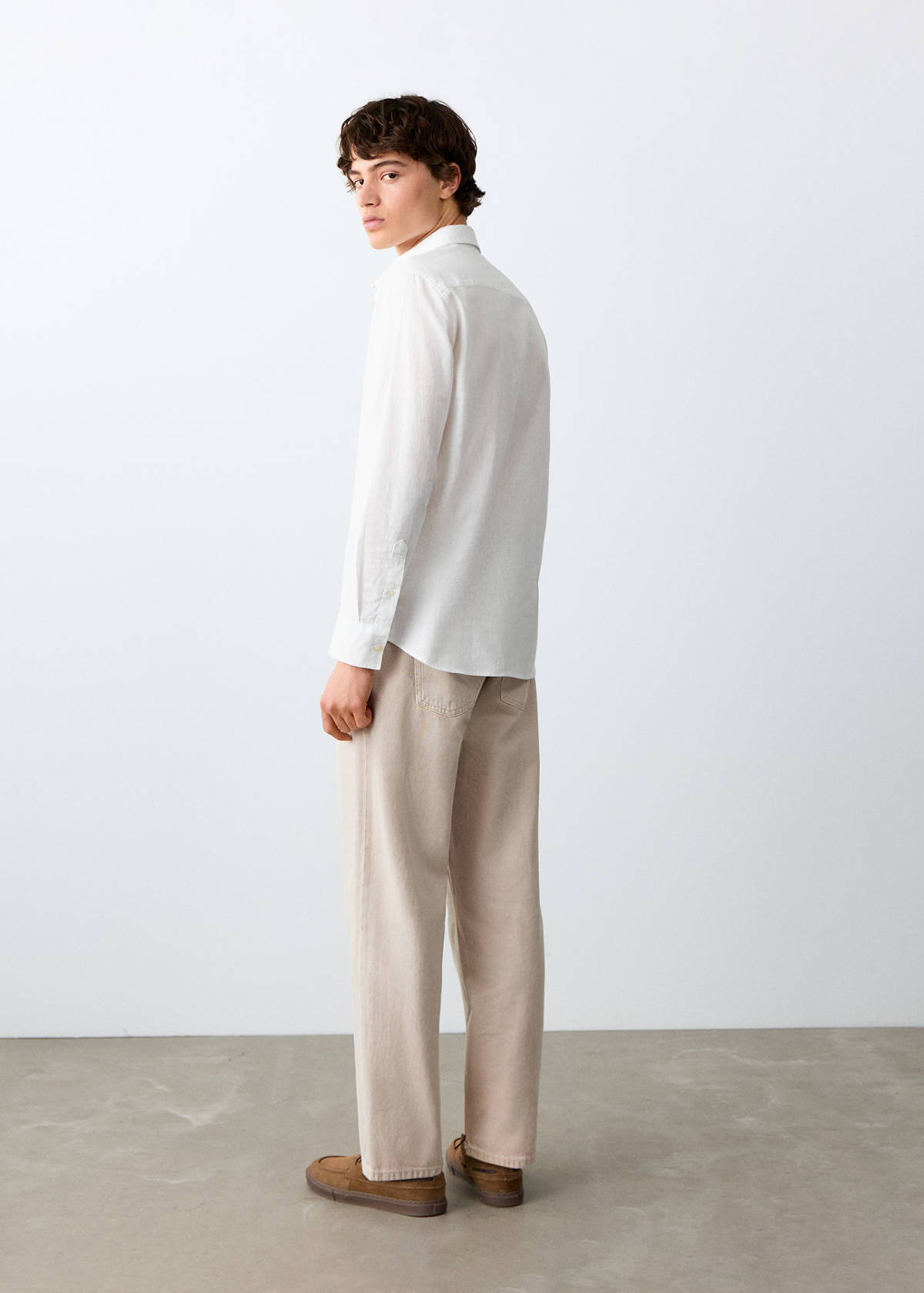 Straight linen shirt — Off White