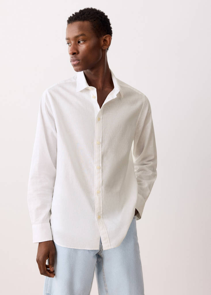 Straight linen shirt — Off White